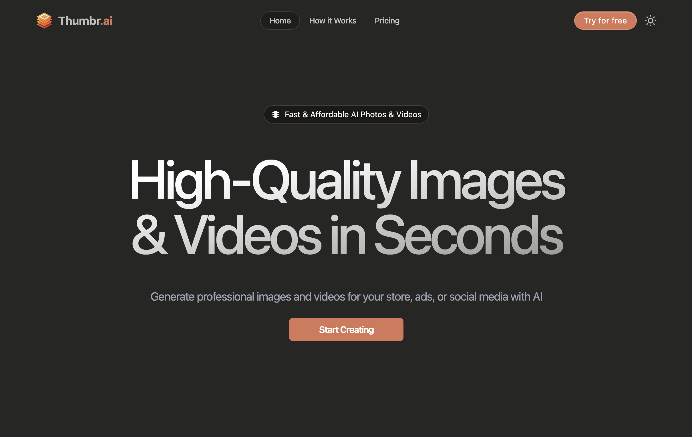 Thumbr.ai - Screenshot showing the interface and features of this AI tool