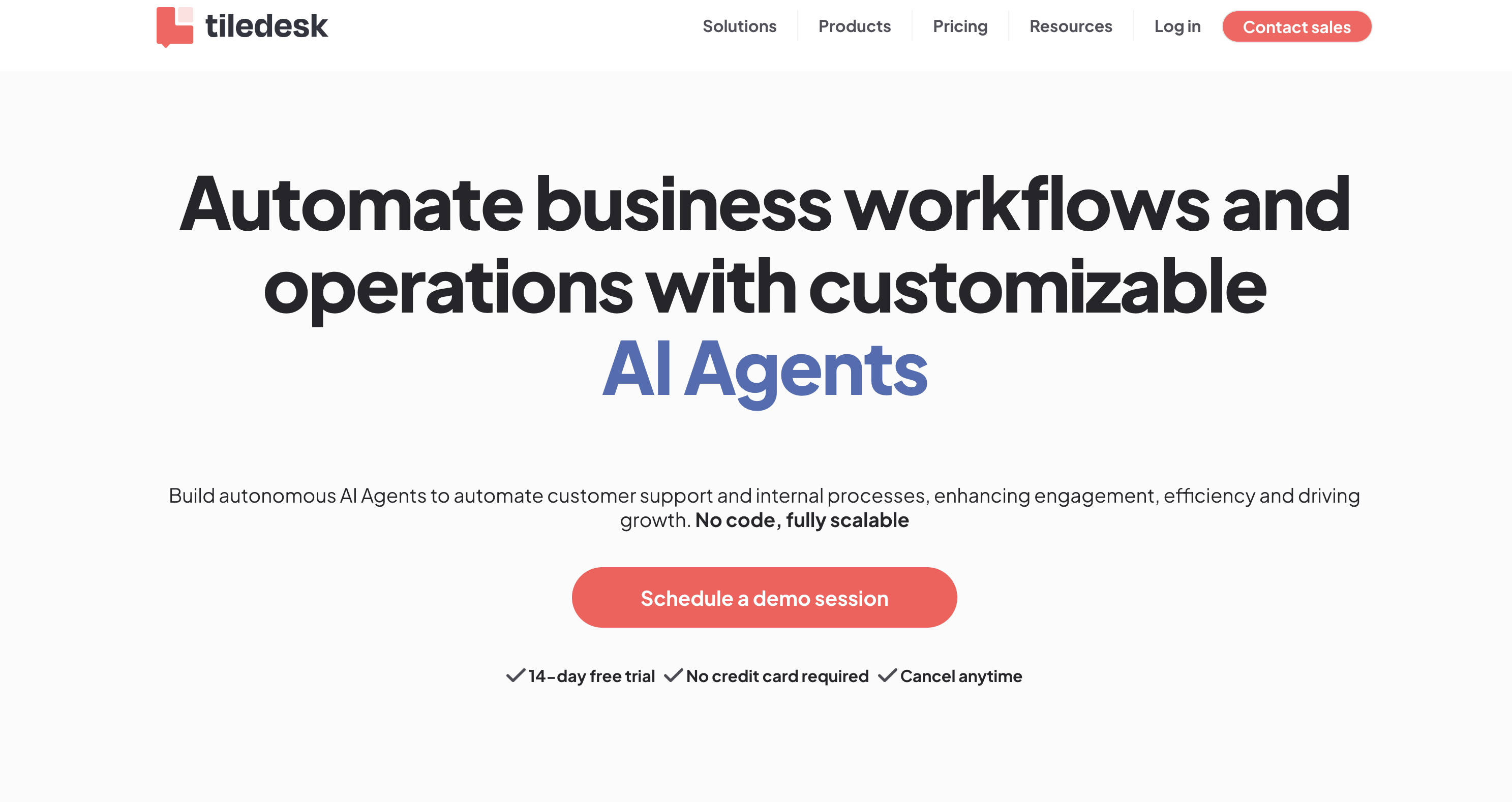 Tiledesk - Screenshot showing the interface and features of this AI tool
