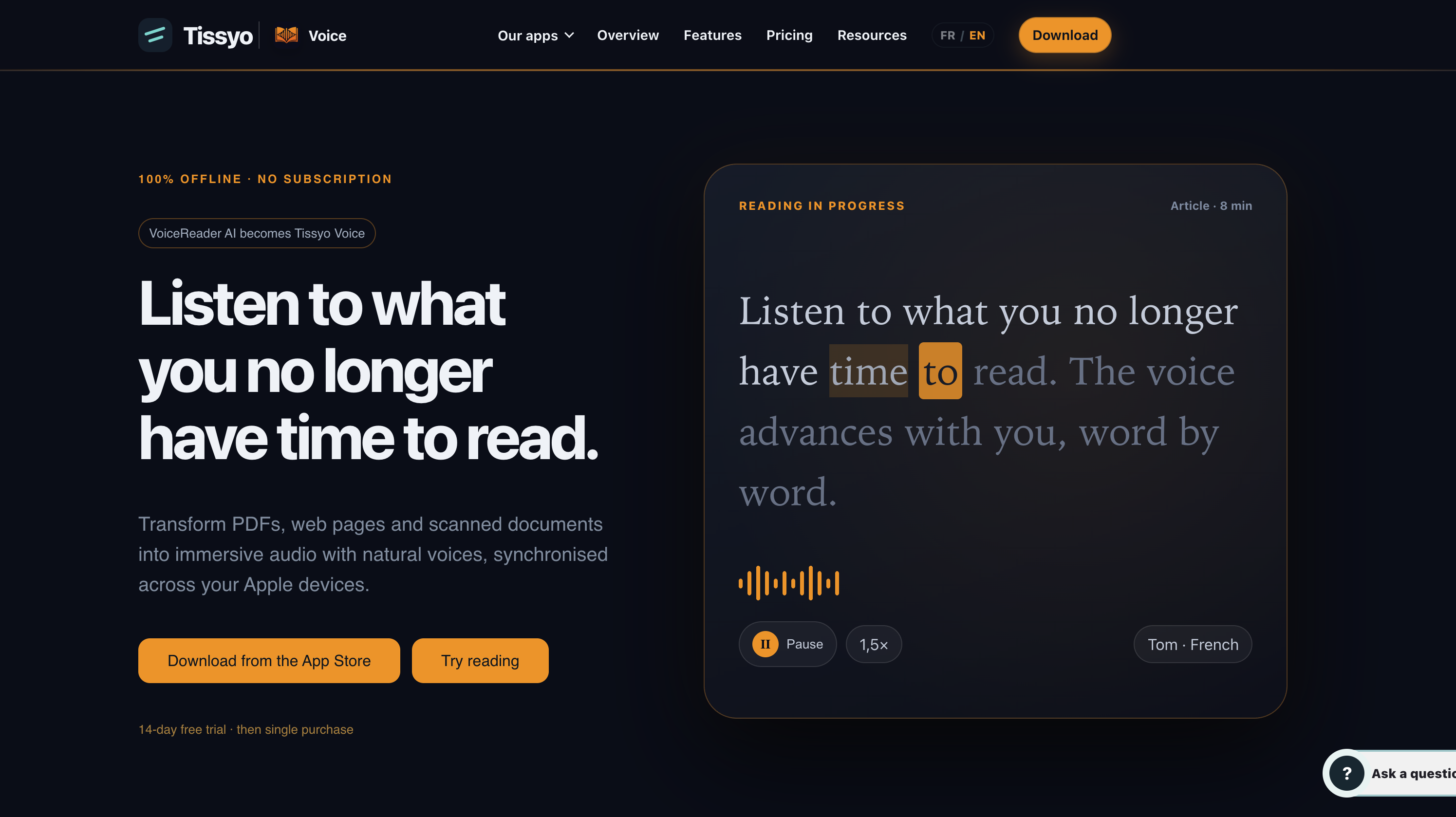 Tissyo Voice - Screenshot showing the interface and features of this AI tool