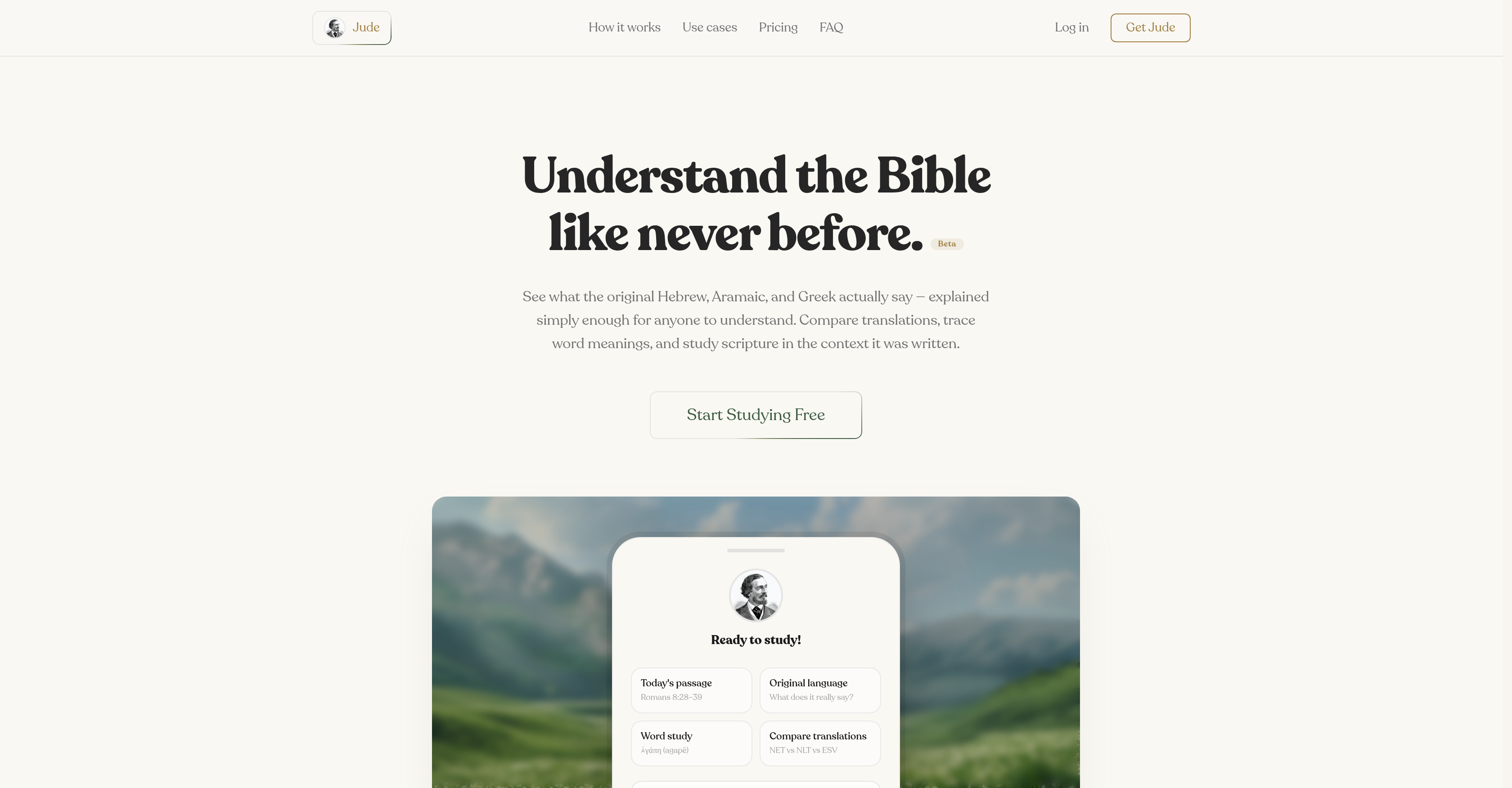 Jude | Interactive Bible Study AI - Screenshot showing the interface and features of this AI tool