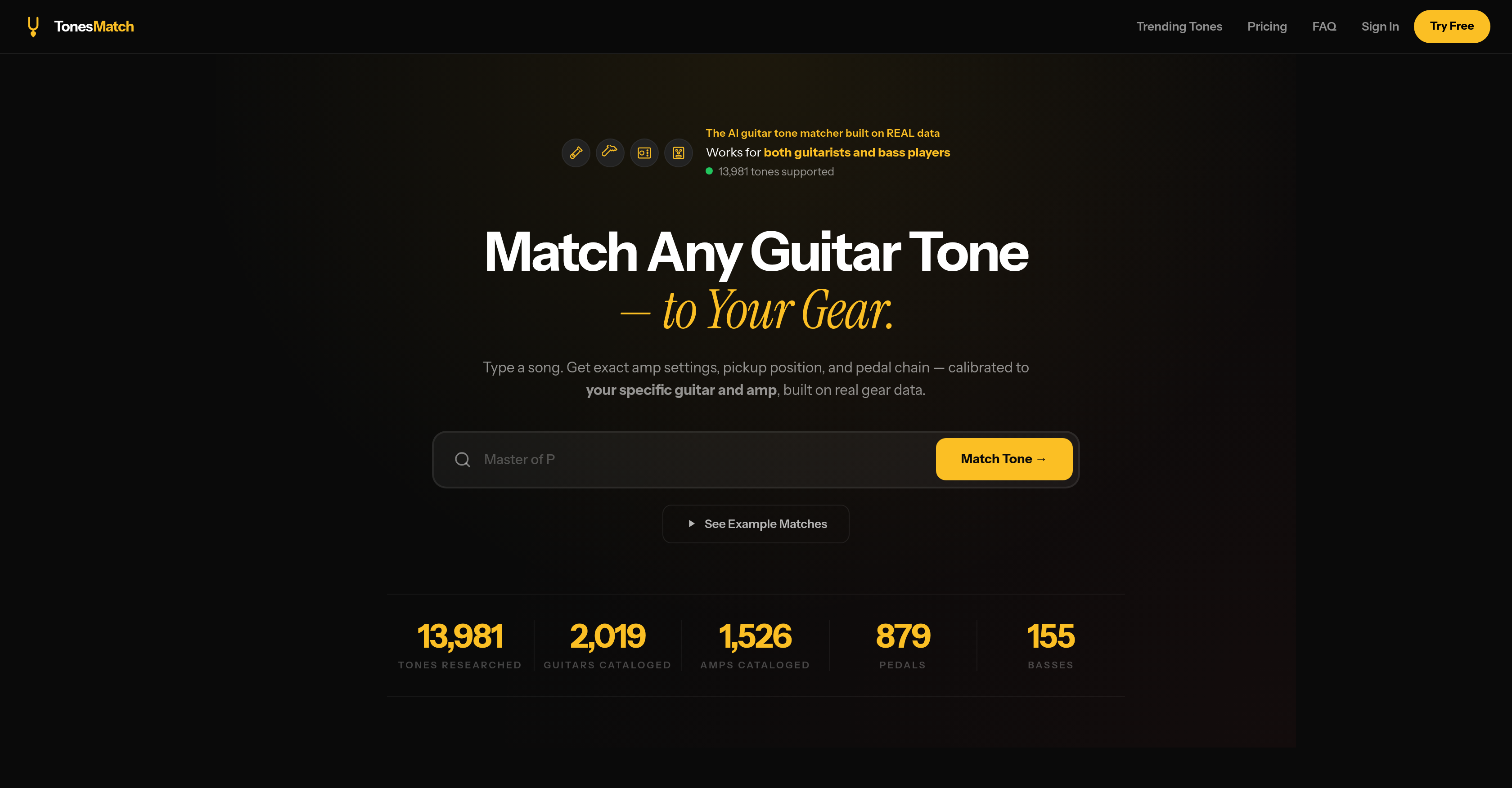 TonesMatch - Screenshot showing the interface and features of this AI tool