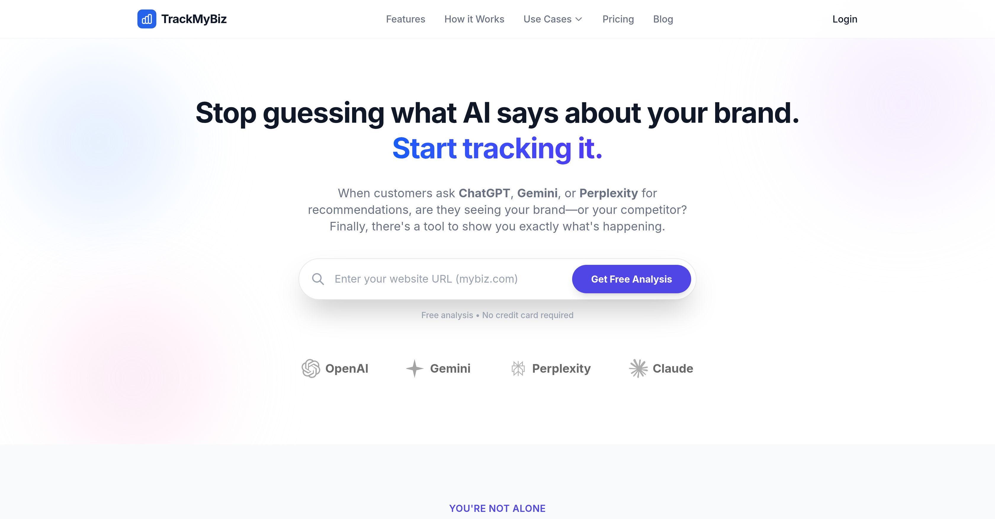 TrackMyBusiness - Screenshot showing the interface and features of this AI tool