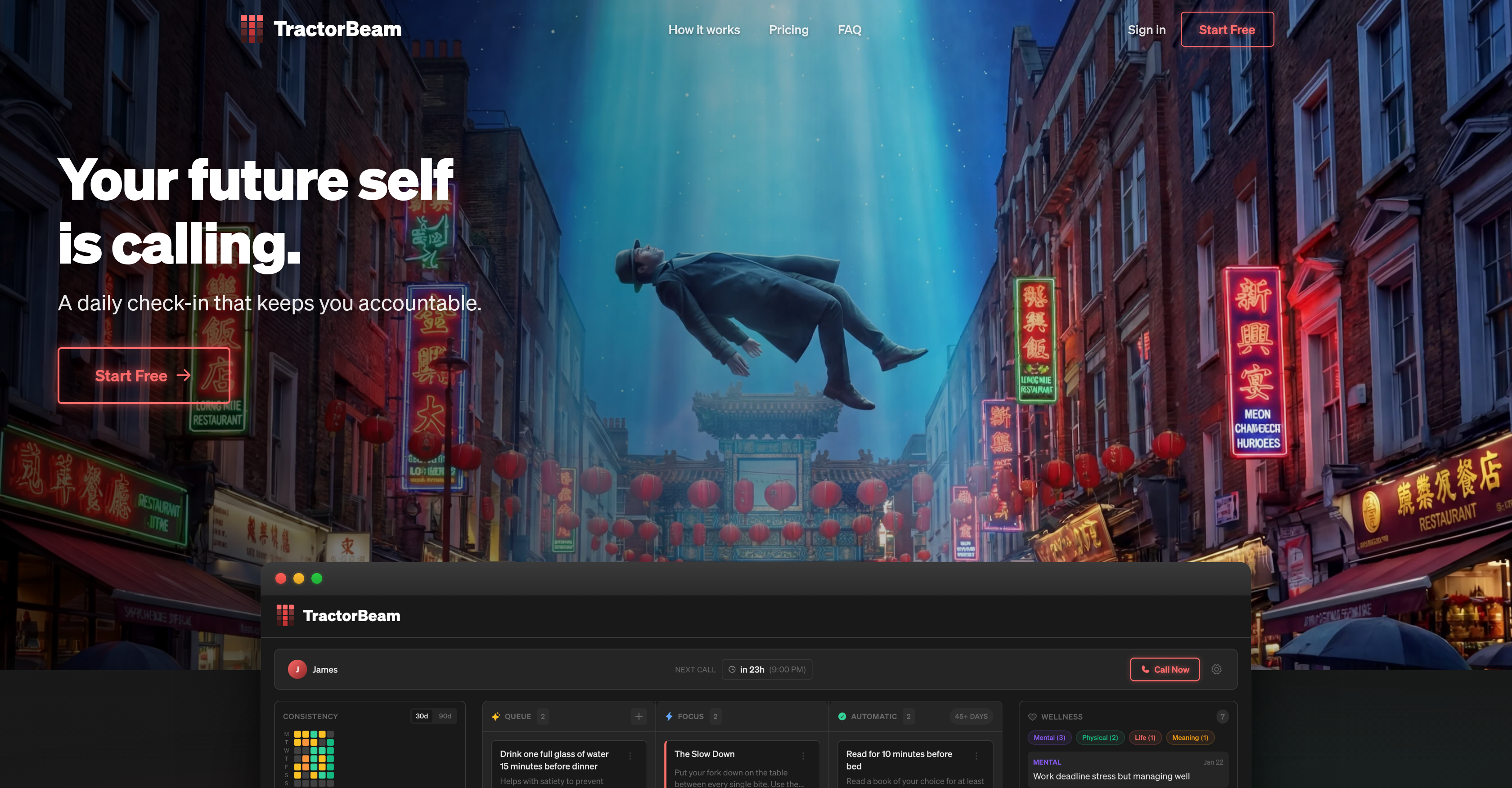 TractorBeam - Screenshot showing the interface and features of this AI tool