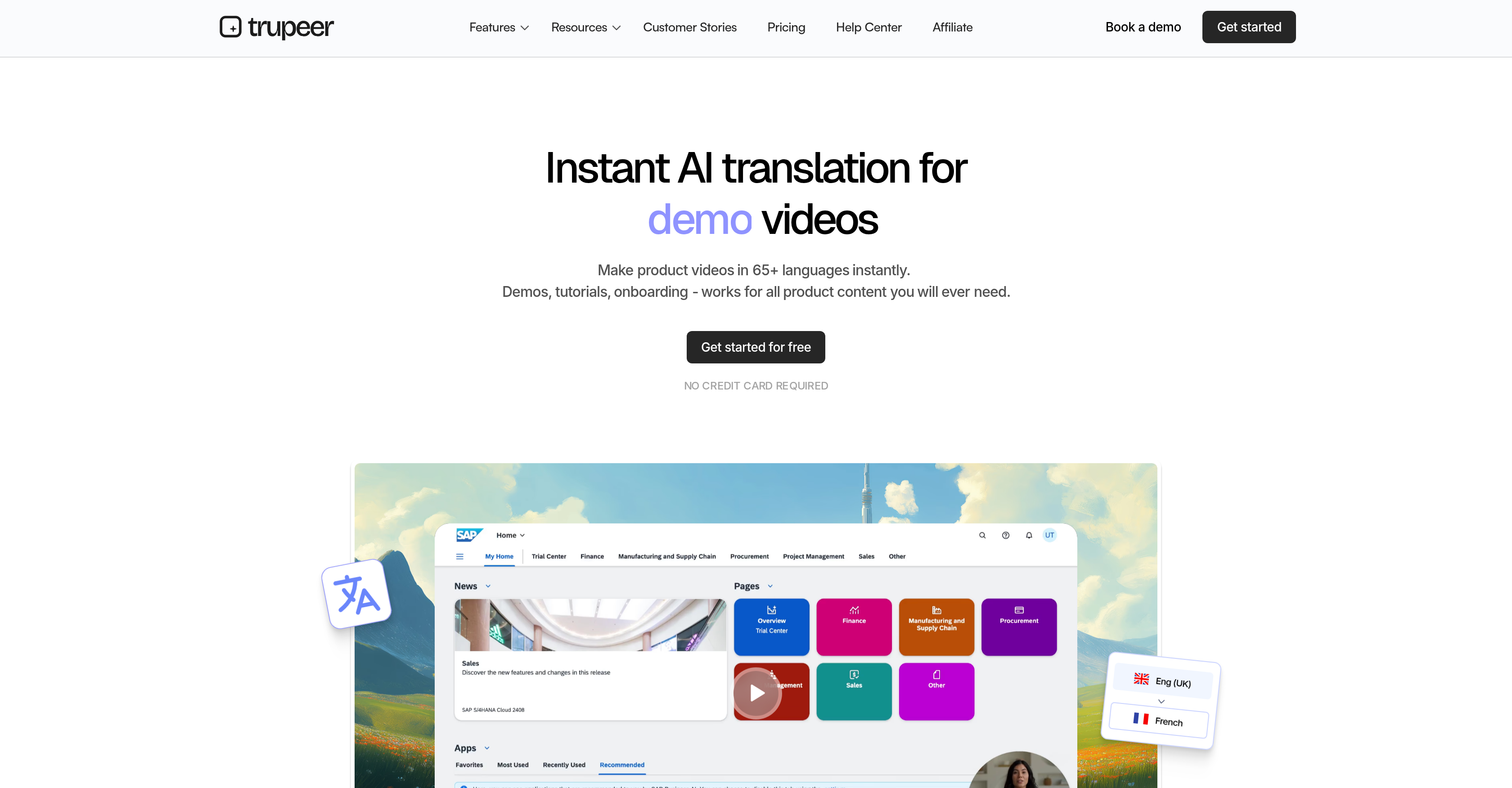 Trupeer AI - Screenshot showing the interface and features of this AI tool