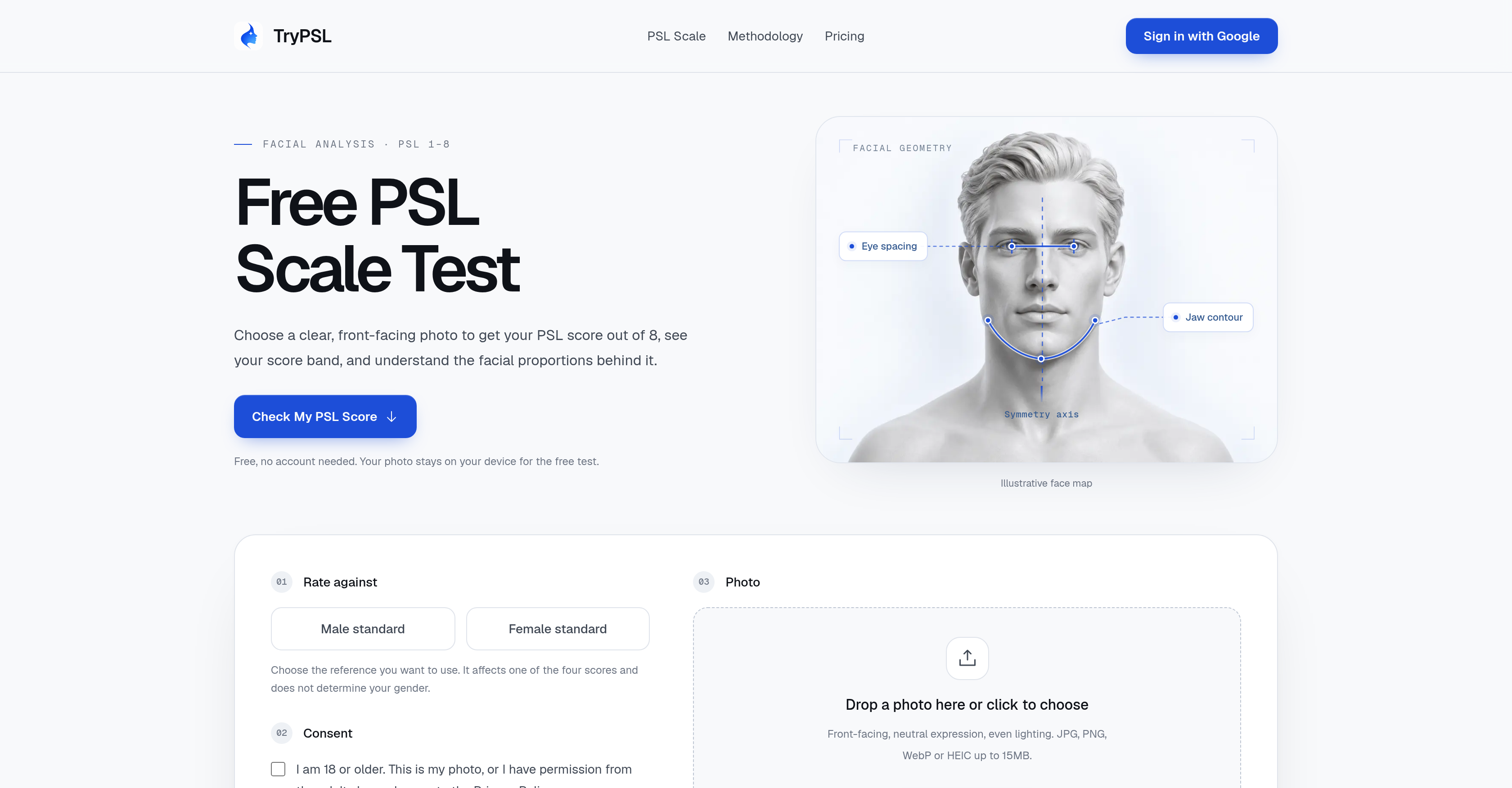 TryPSL - Screenshot showing the interface and features of this AI tool