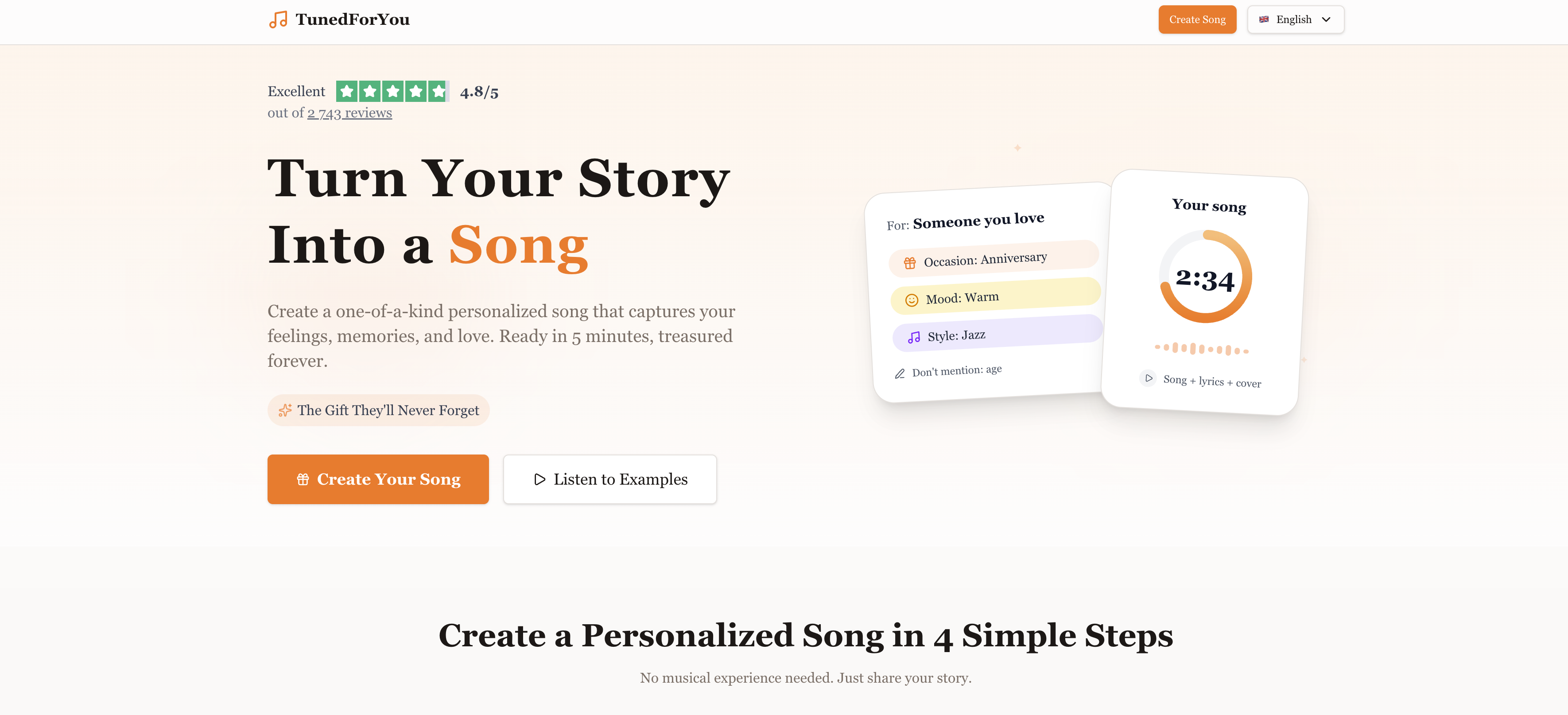 TunedForYou - Screenshot showing the interface and features of this AI tool