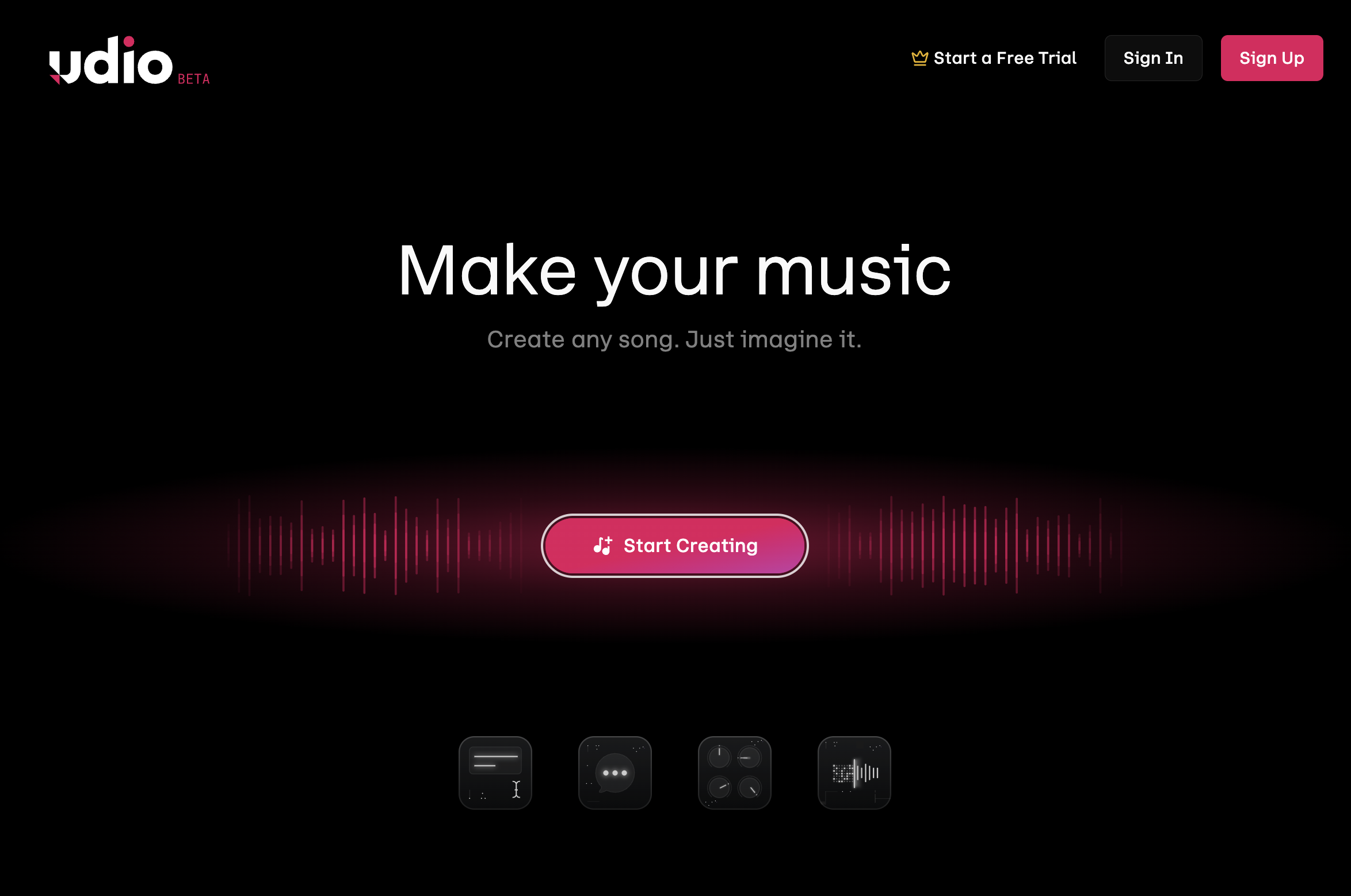 Udiov1.6 - Screenshot showing the interface and features of this AI tool
