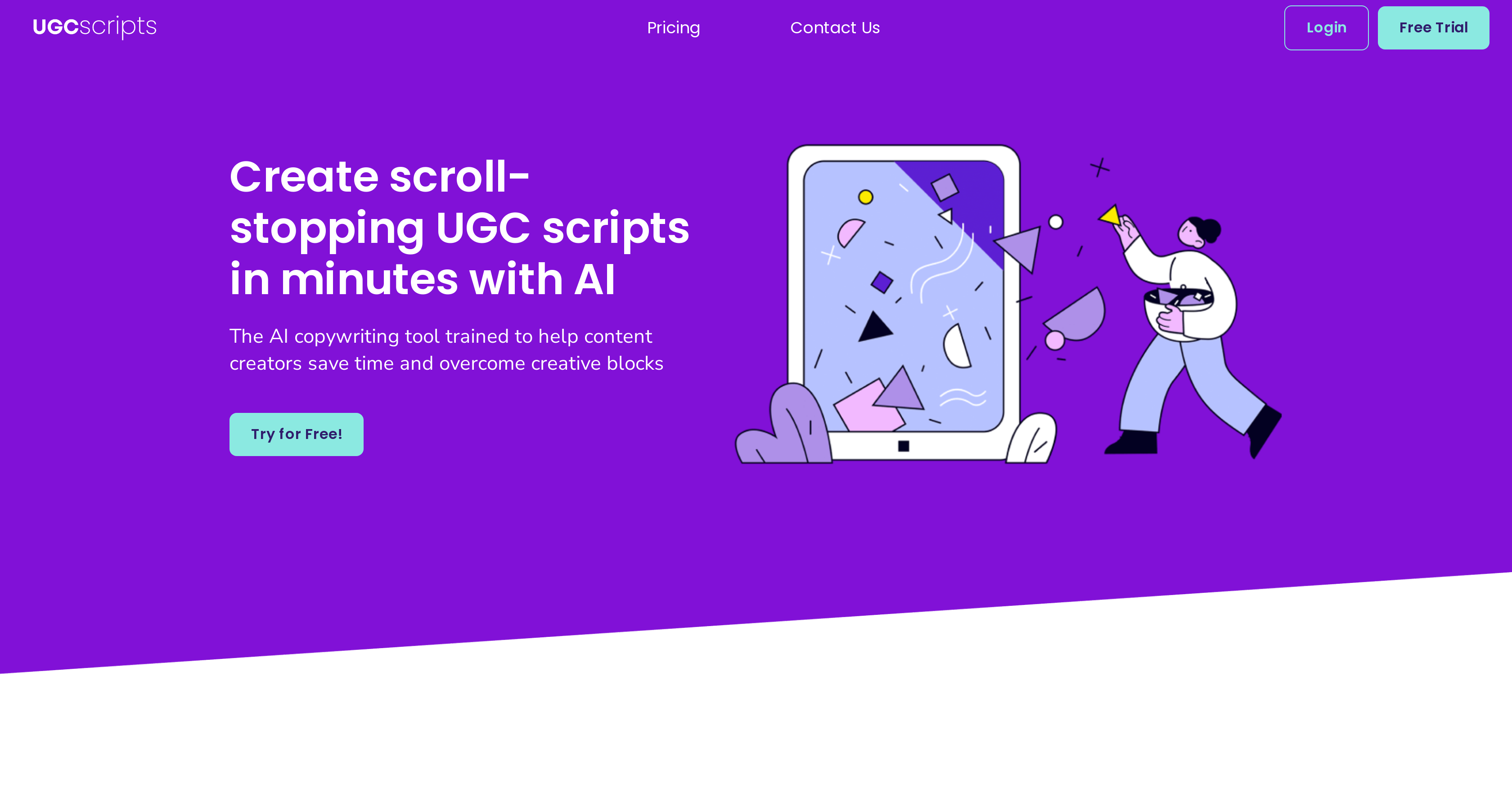 UGC Scripts - Screenshot showing the interface and features of this AI tool