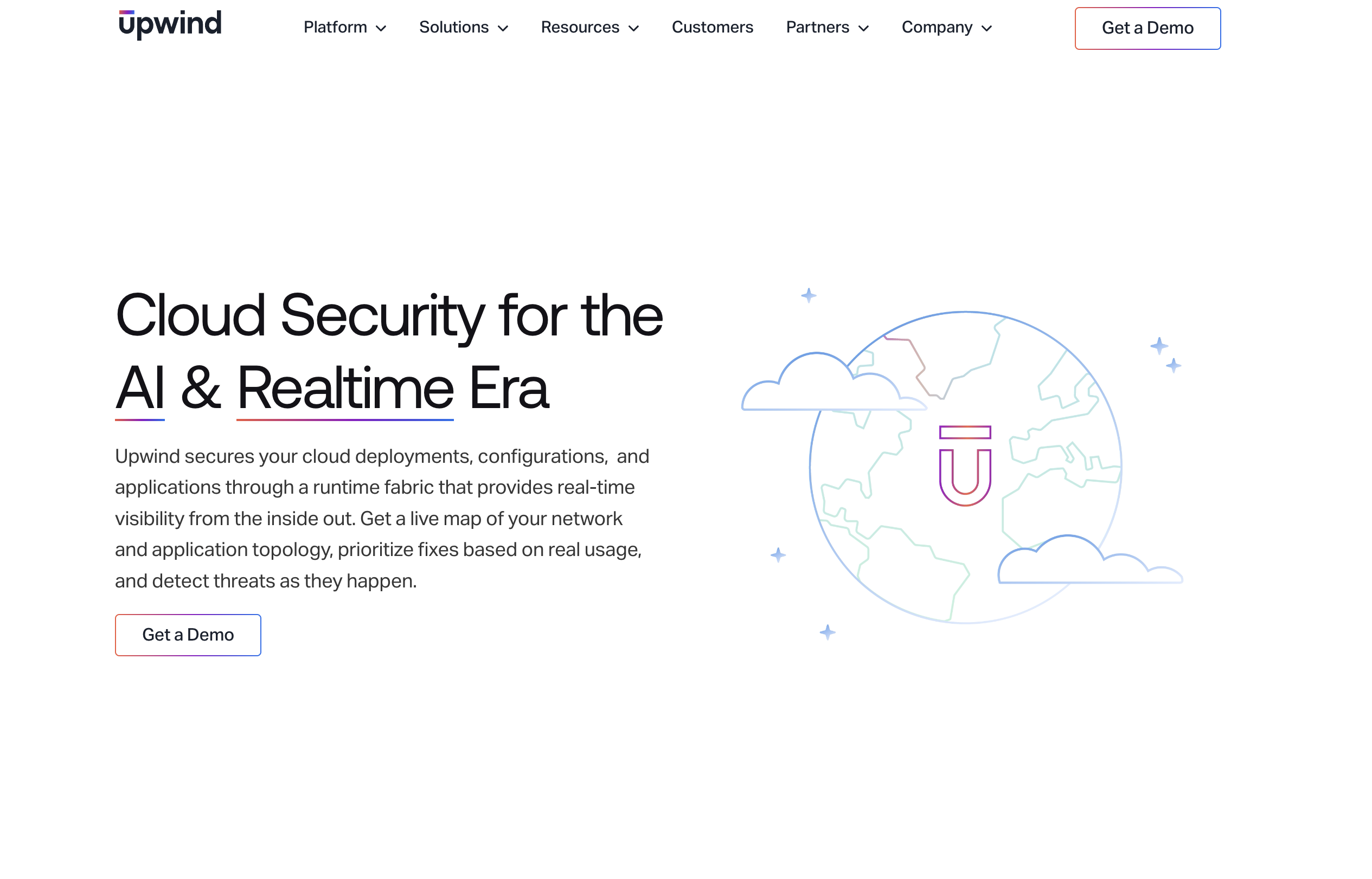 Upwind.io - Screenshot showing the interface and features of this AI tool