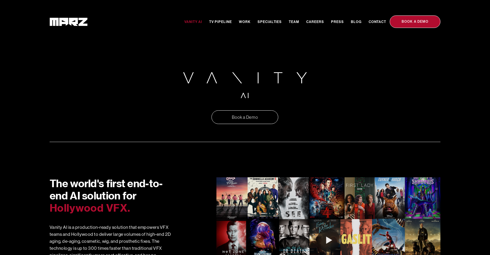 Vanity AI - Screenshot showing the interface and features of this AI tool