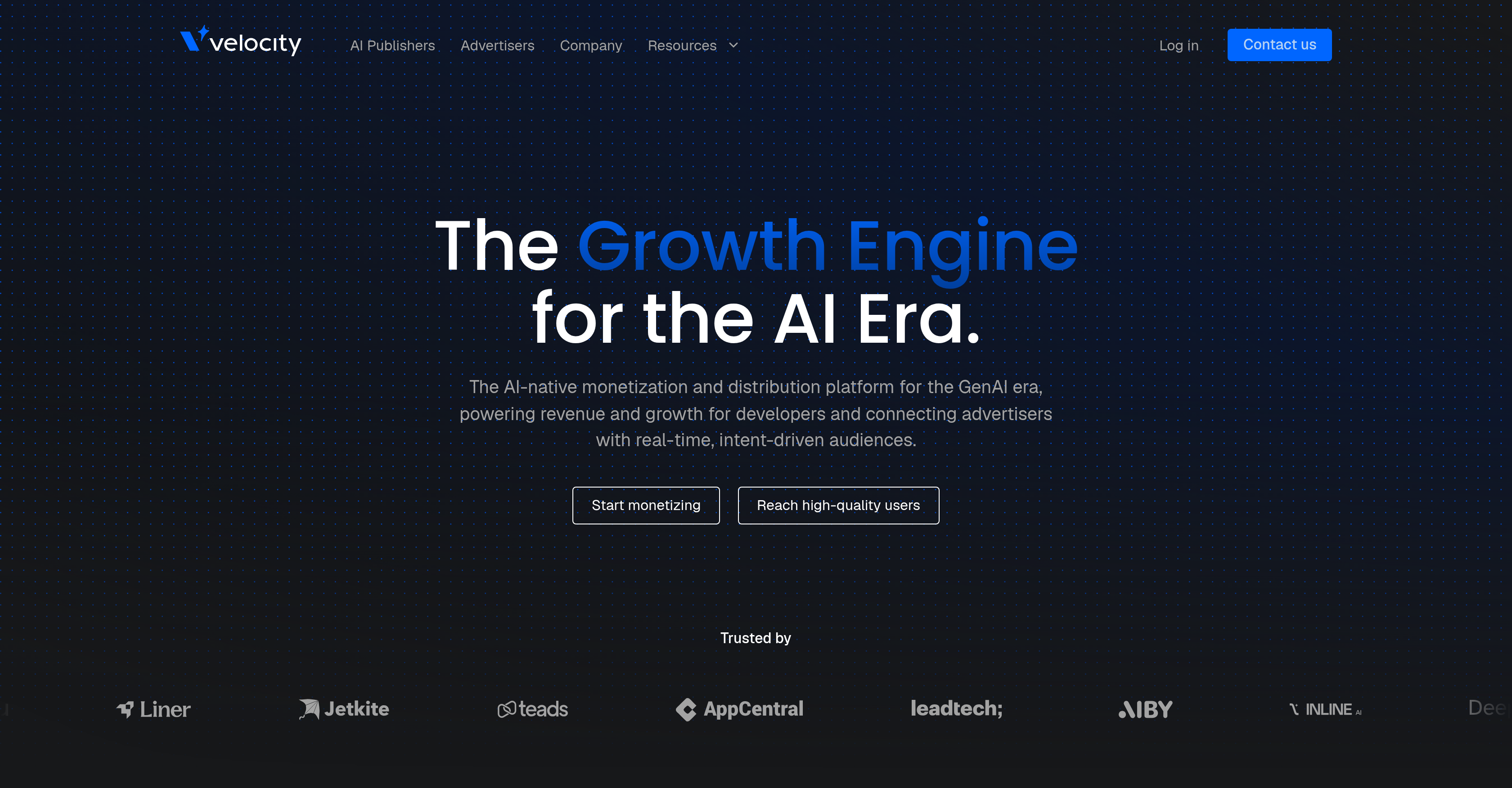 Velocity - Screenshot showing the interface and features of this AI tool