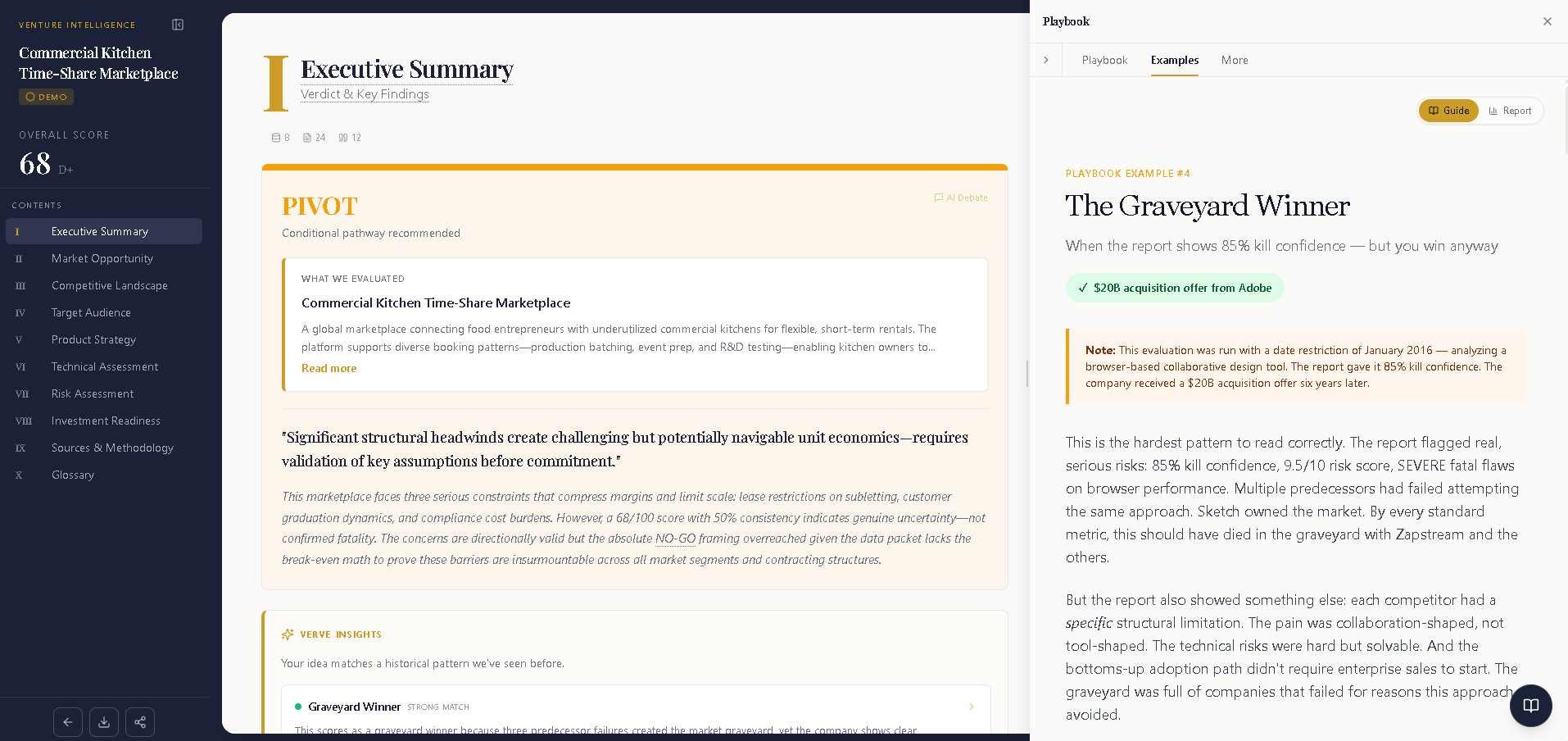 Verve Intelligence - Screenshot showing the interface and features of this AI tool