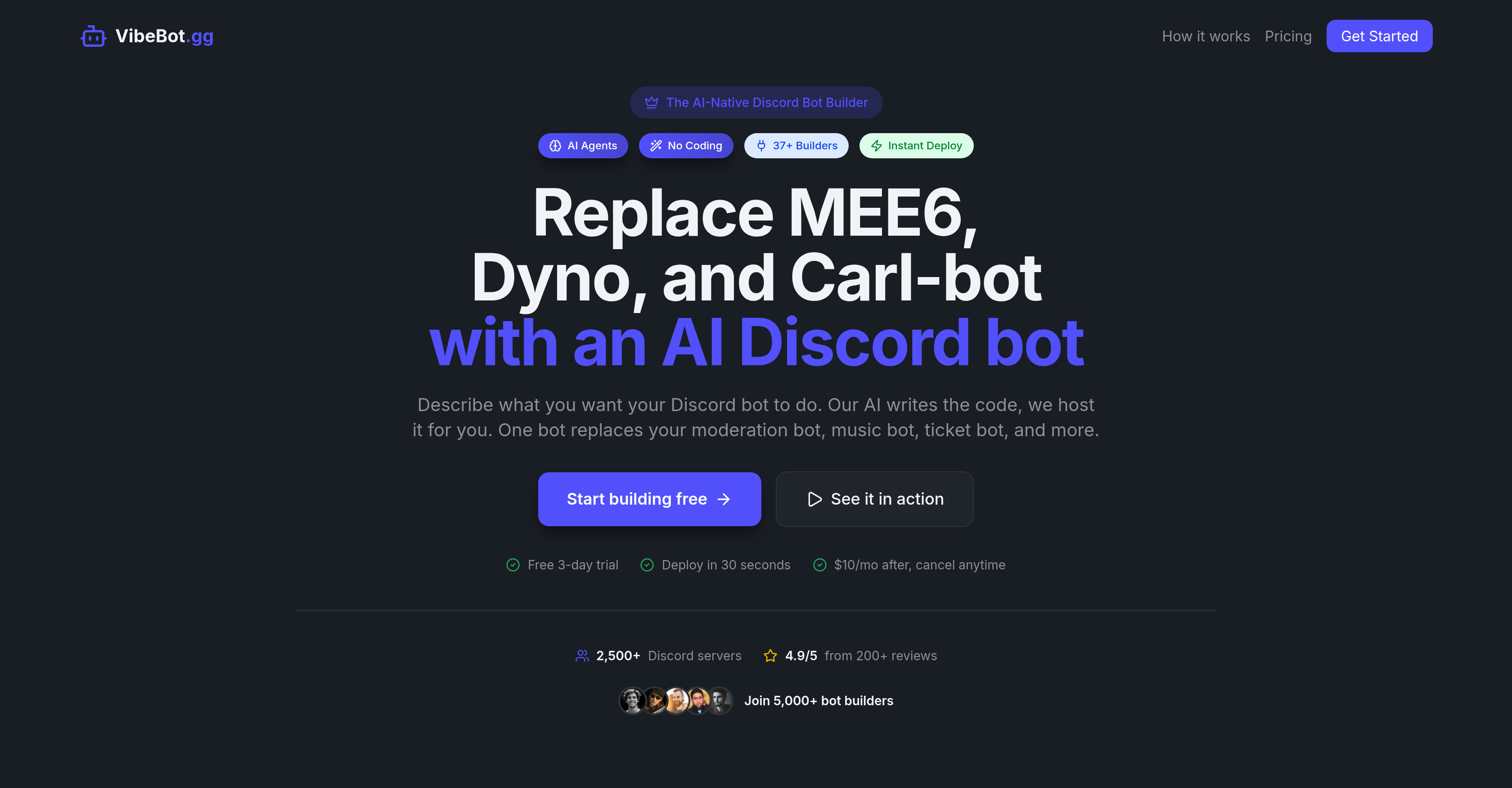 VibeBot - Screenshot showing the interface and features of this AI tool