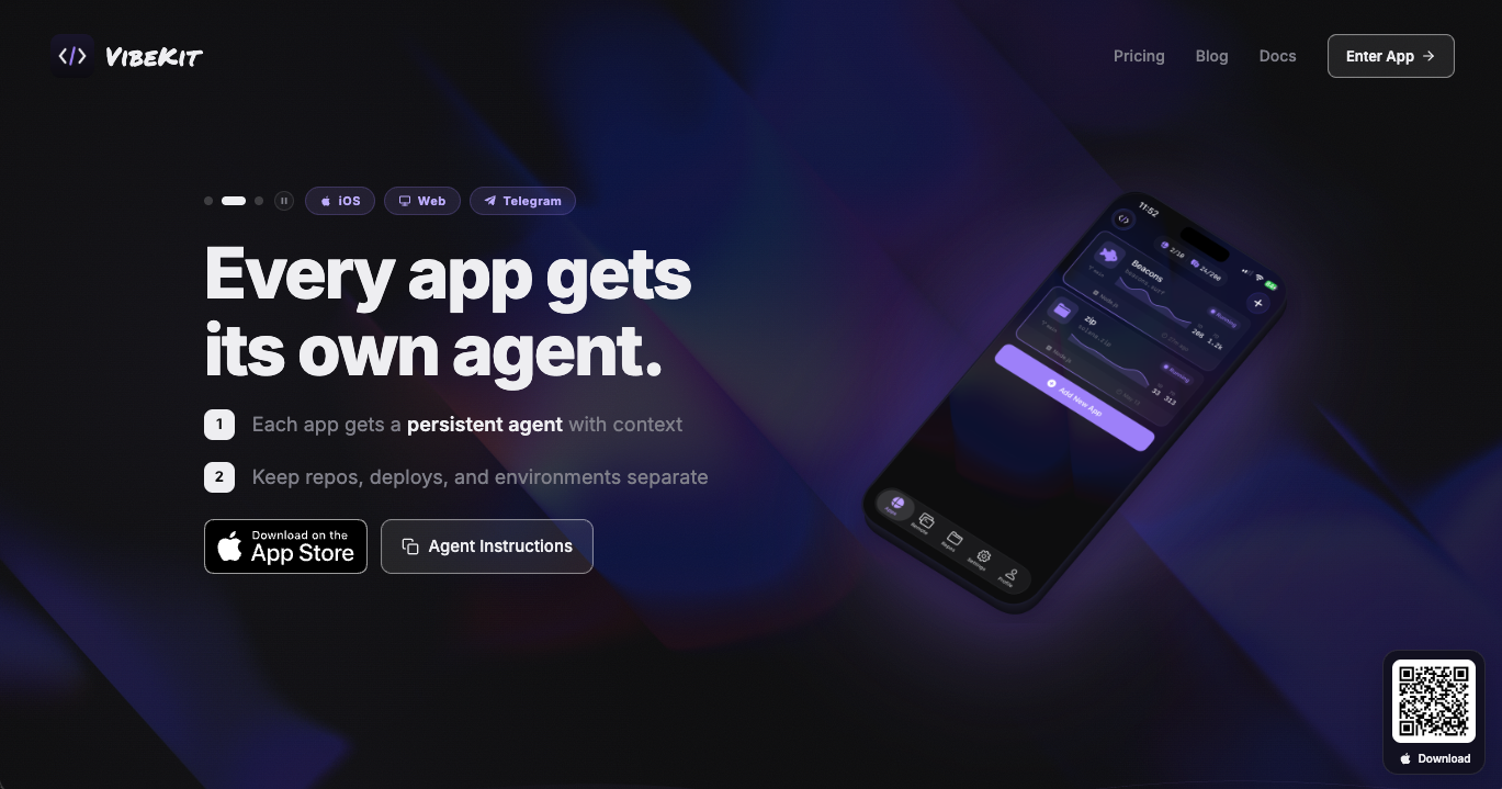 VibeKit - Screenshot showing the interface and features of this AI tool