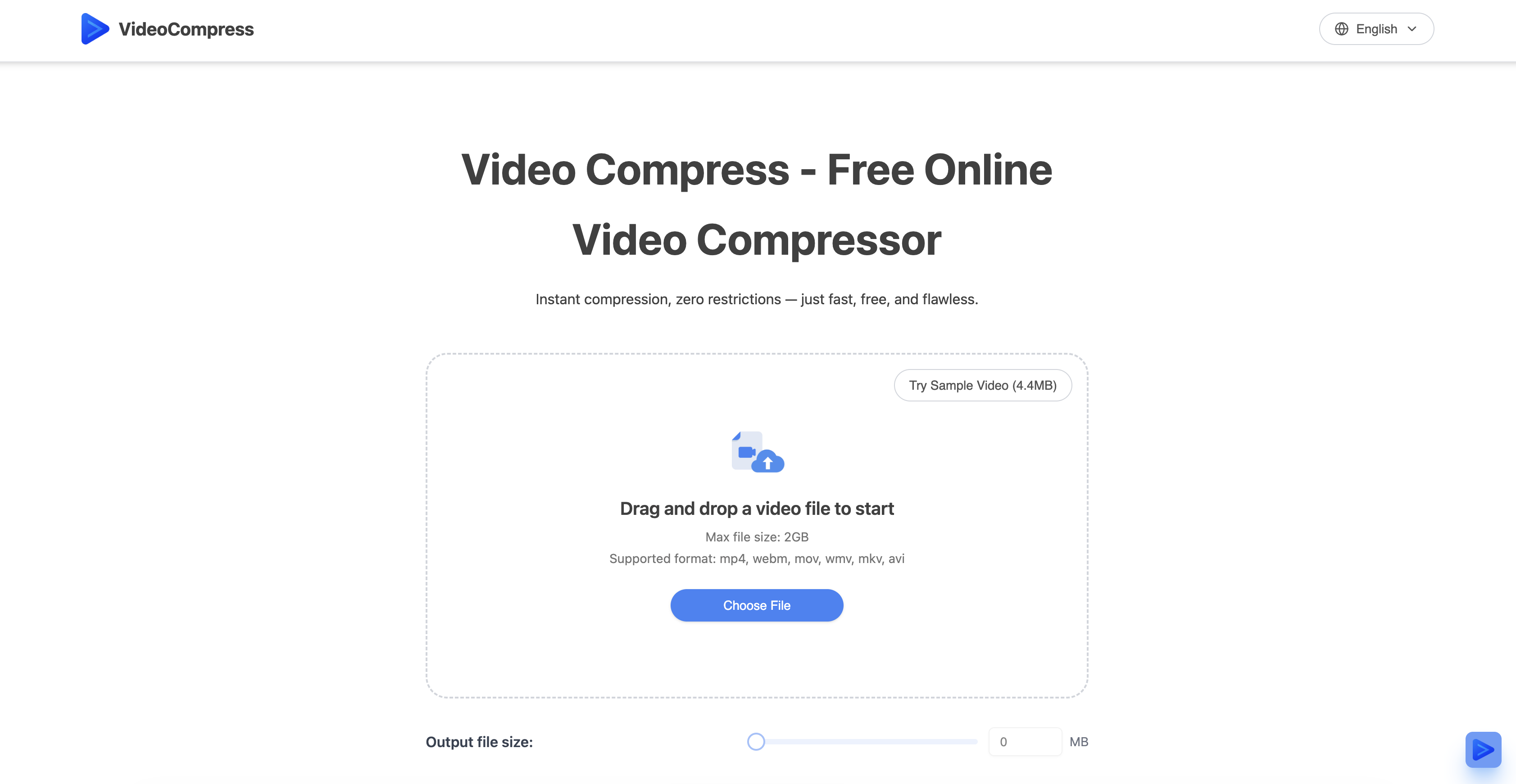 Video Compress AI - Screenshot showing the interface and features of this AI tool
