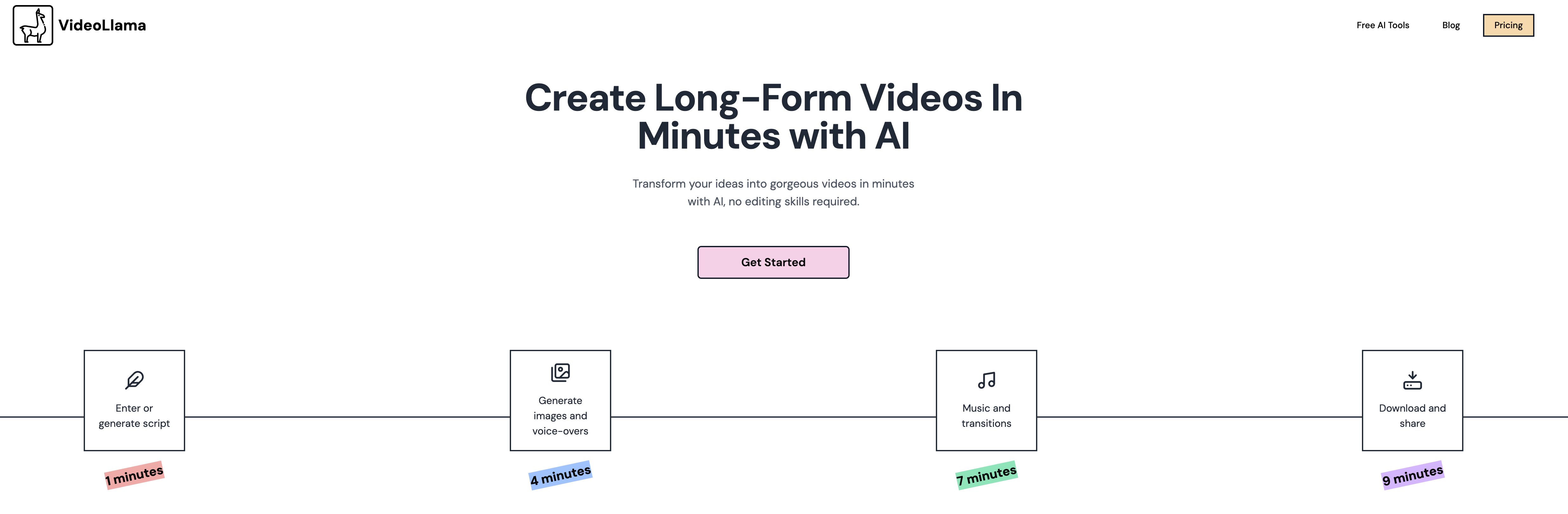 VideoLlama - Screenshot showing the interface and features of this AI tool