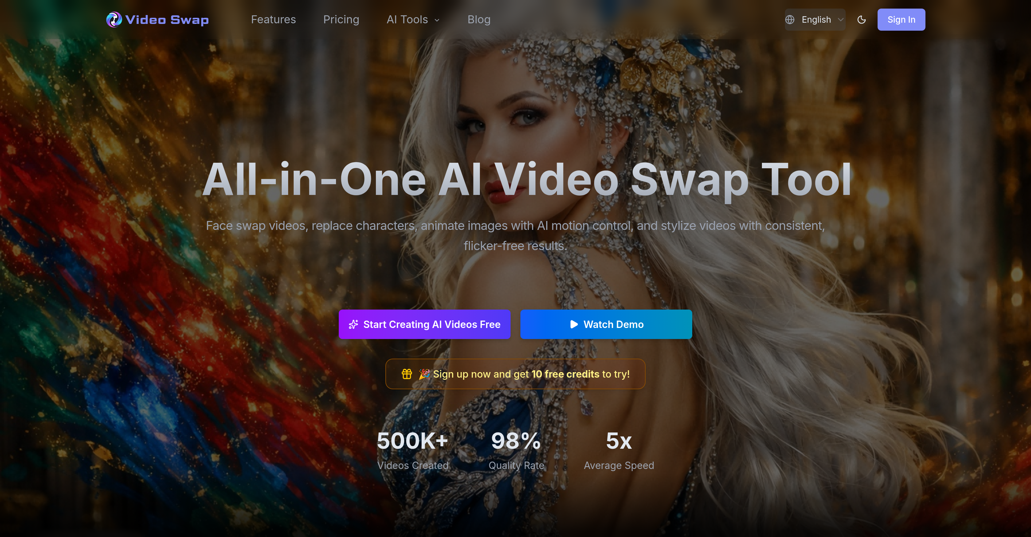 VideoSwap.app - Screenshot showing the interface and features of this AI tool