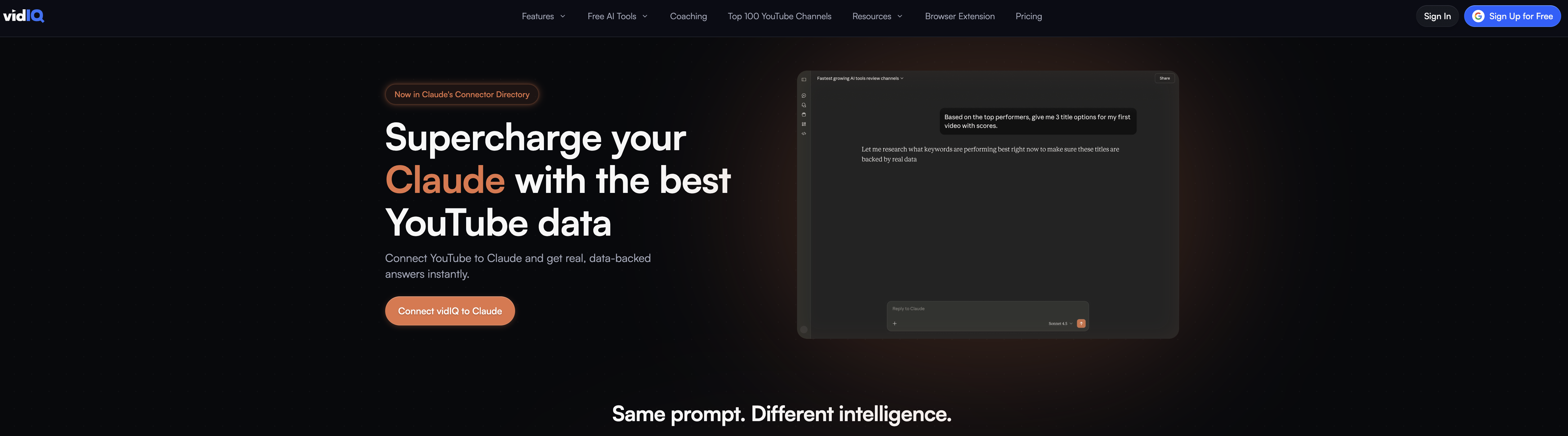 vidIQ - Screenshot showing the interface and features of this AI tool