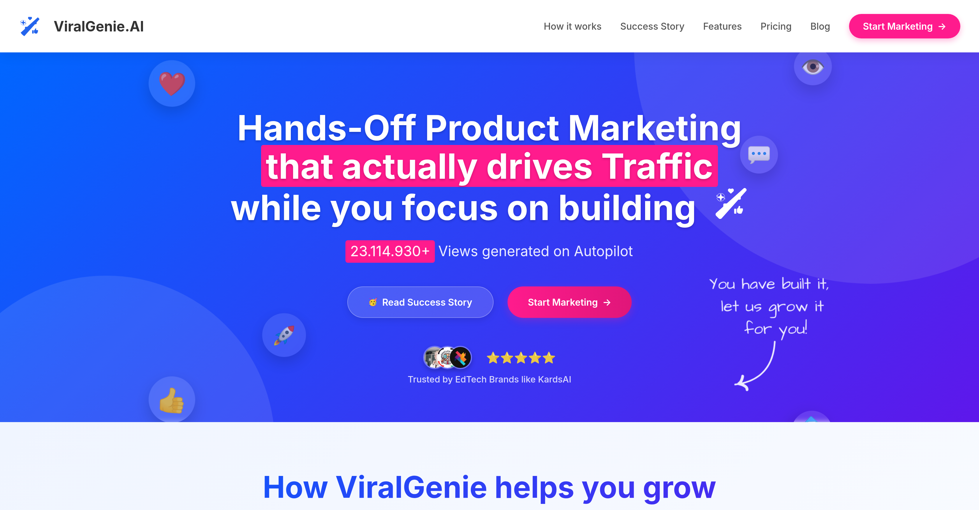 ViralGenie AI - Screenshot showing the interface and features of this AI tool