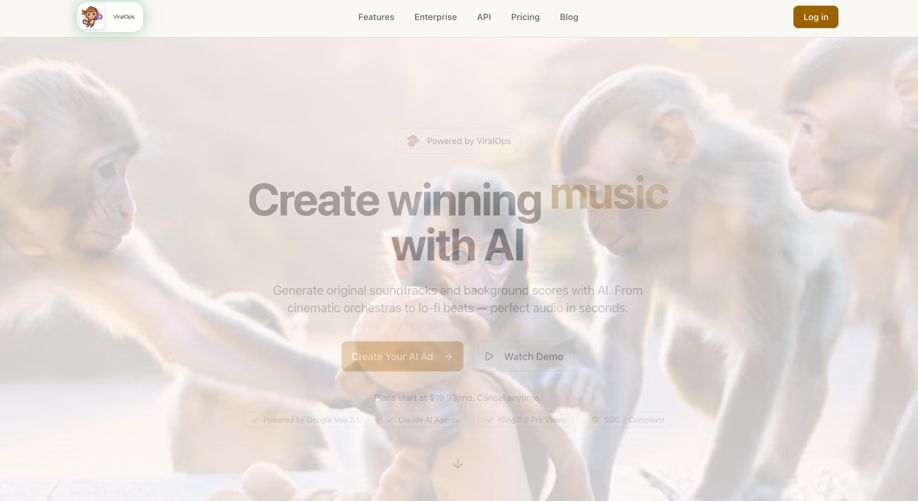 ViralOps - Screenshot showing the interface and features of this AI tool