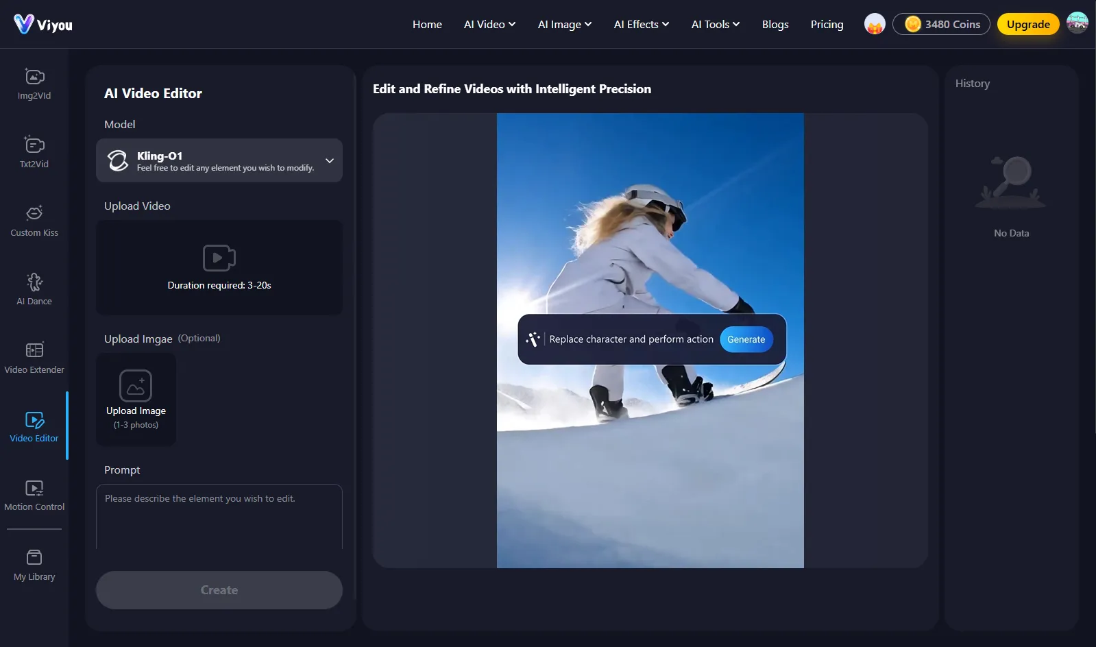 Viyou AI Video Editor - Screenshot showing the interface and features of this AI tool