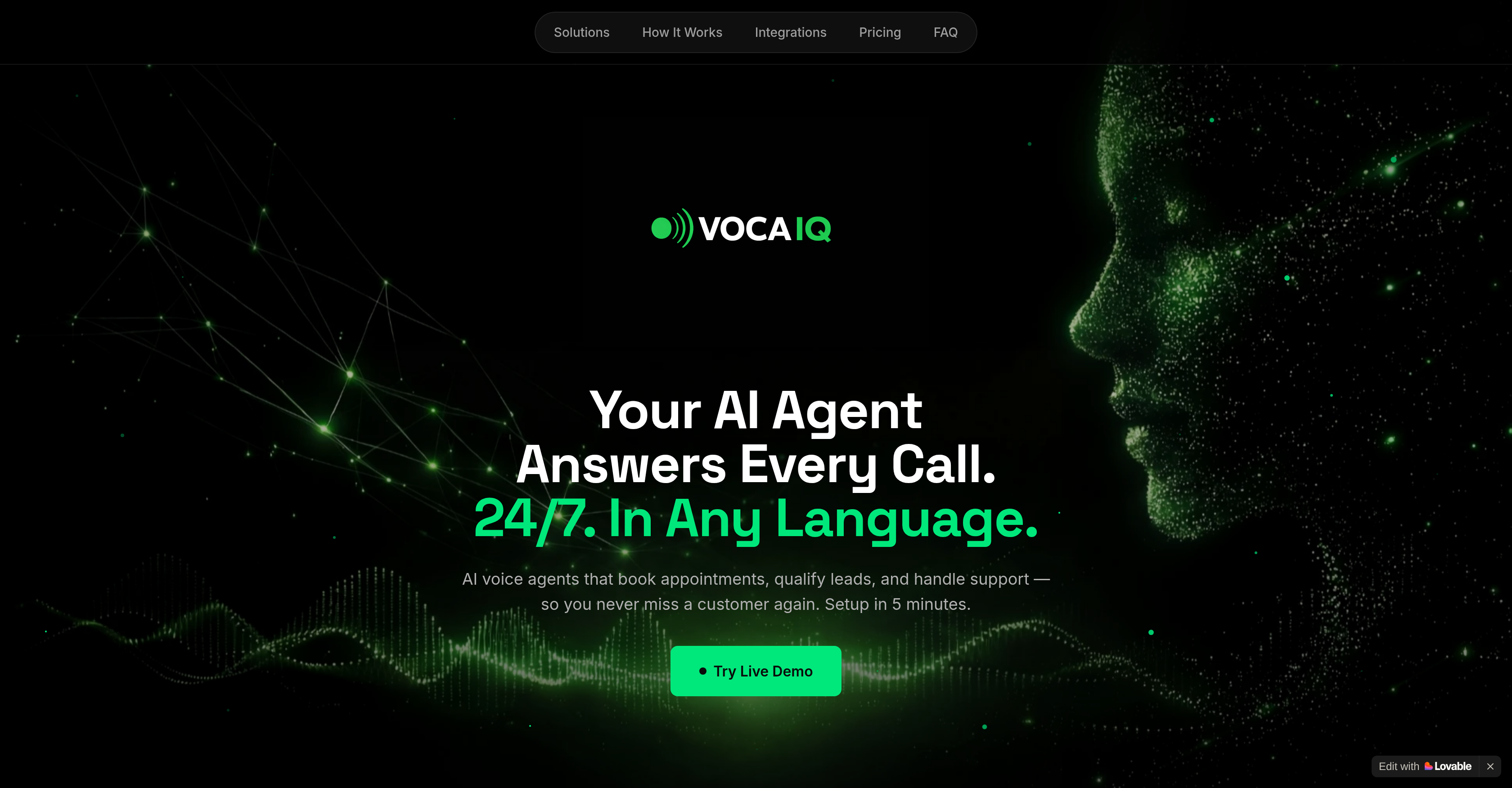 VocaIQ - Screenshot showing the interface and features of this AI tool