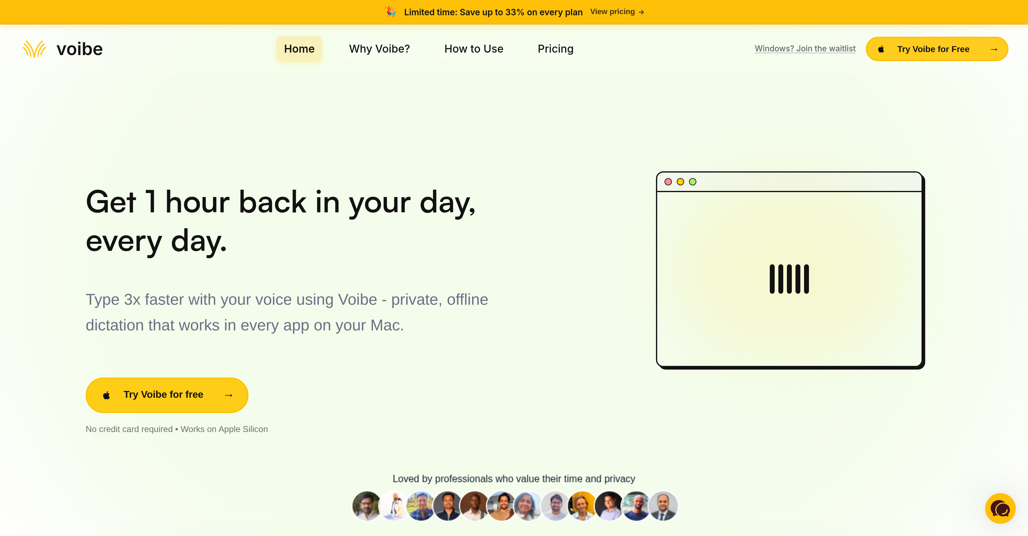 Voibe - Screenshot showing the interface and features of this AI tool