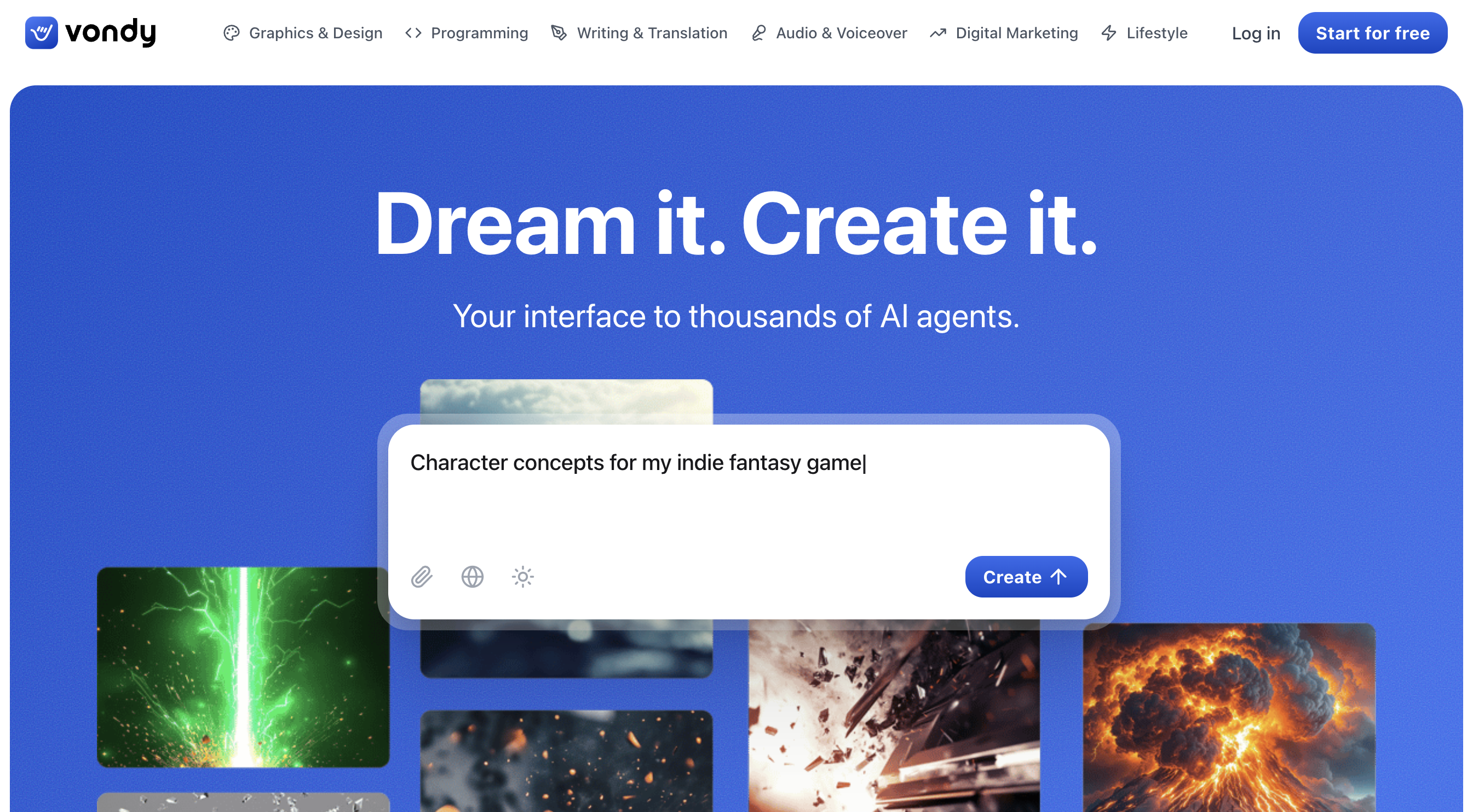 Vondy - Screenshot showing the interface and features of this AI tool