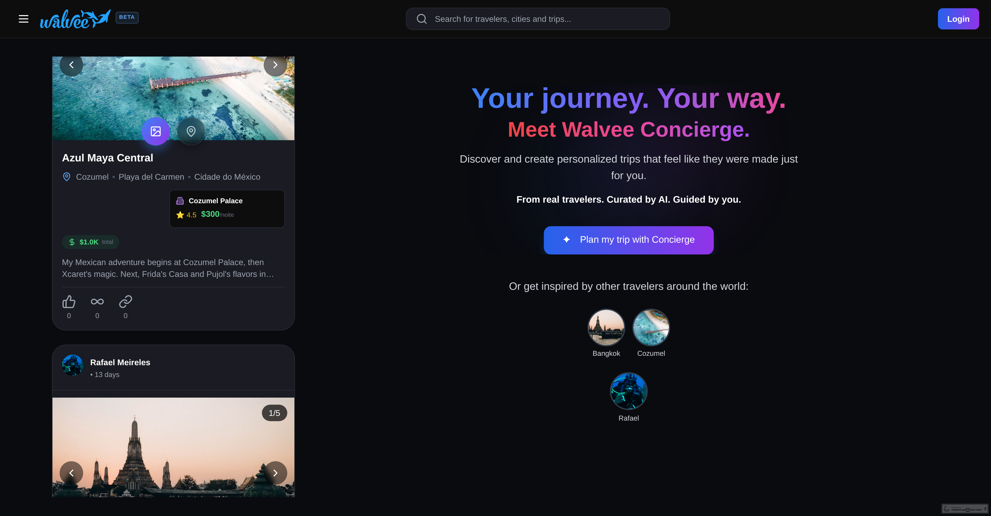 Walvee - Screenshot showing the interface and features of this AI tool