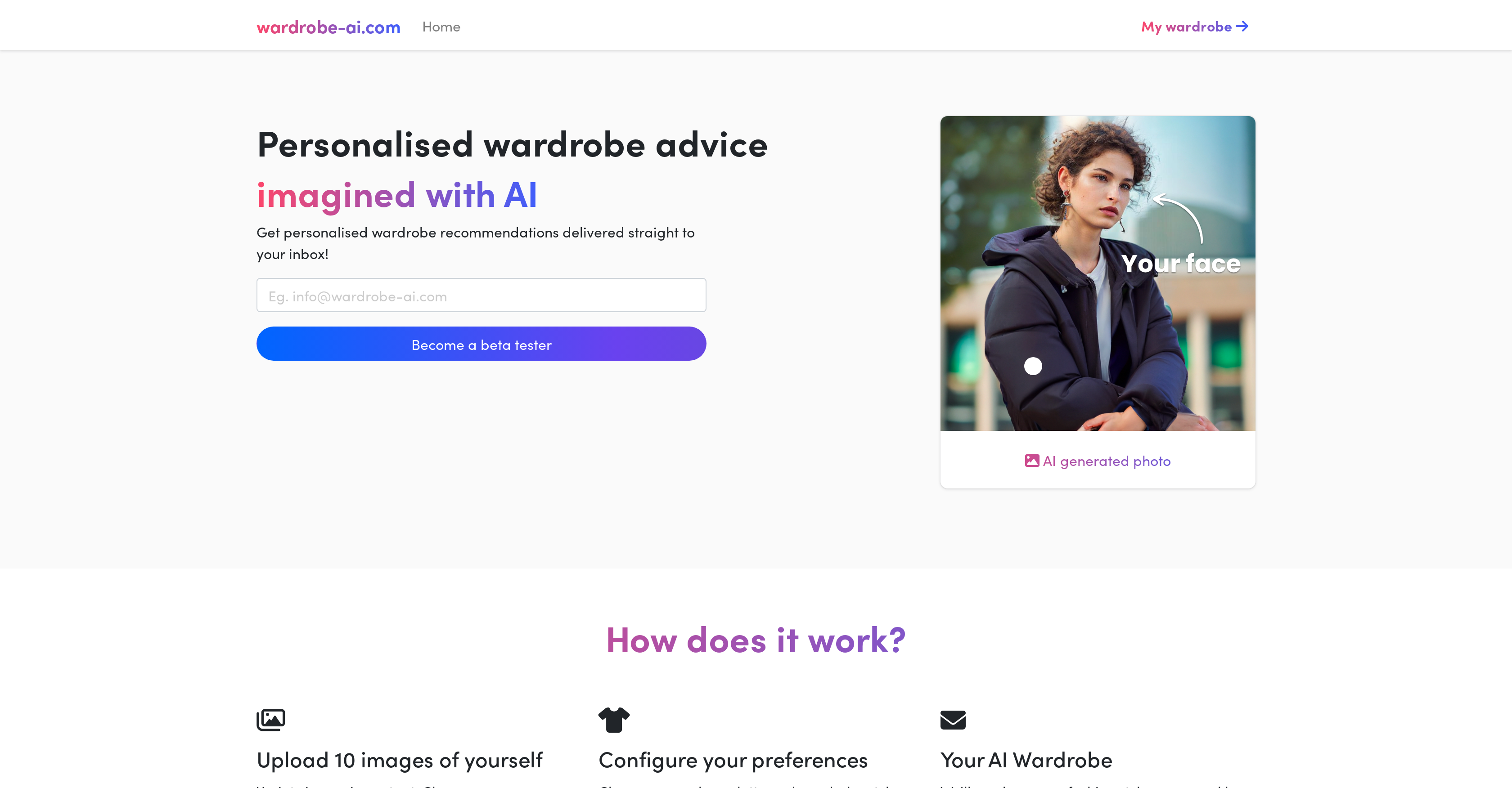 Wardrobe AI - Screenshot showing the interface and features of this AI tool