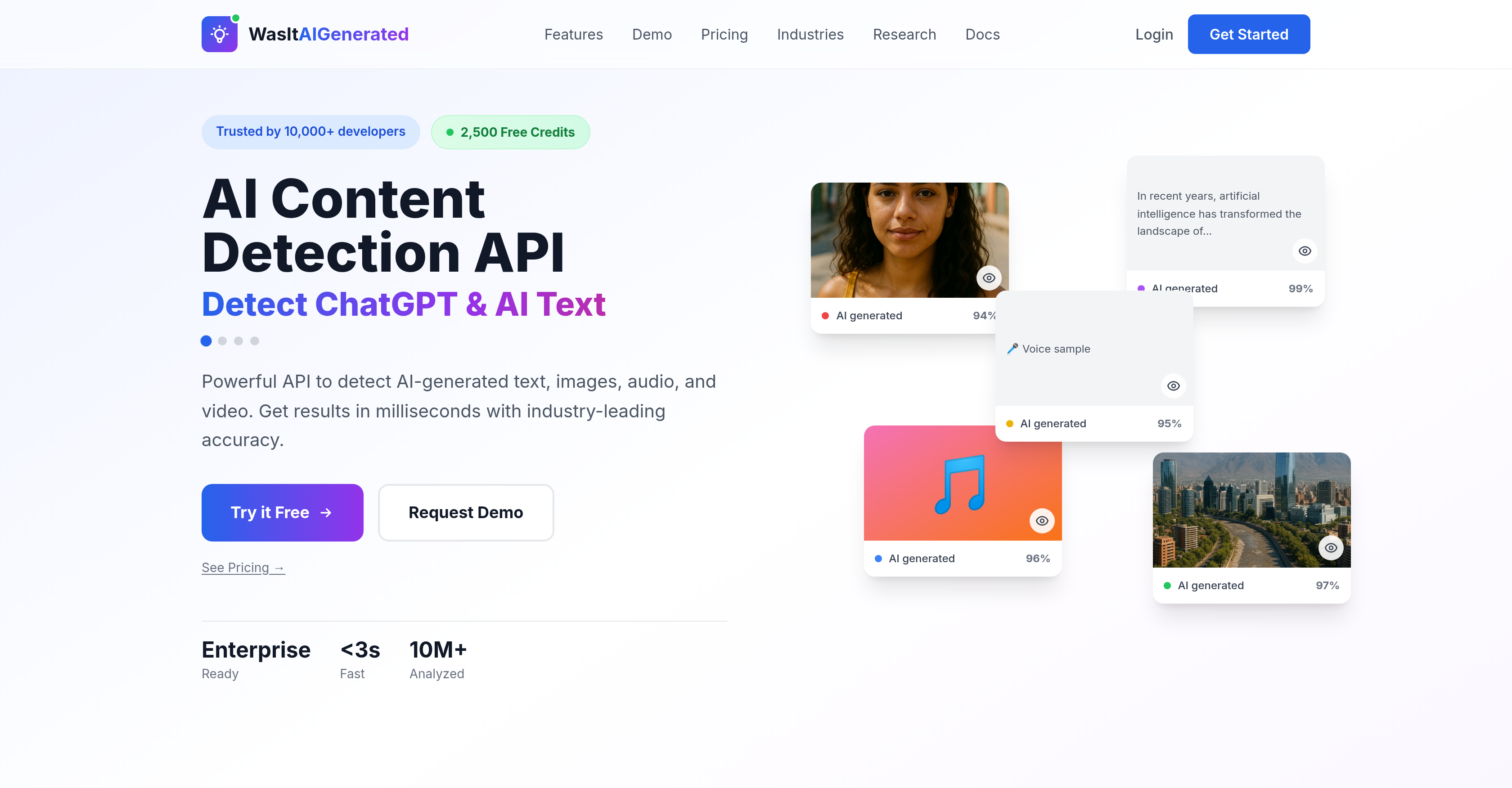 WasItAIGenerated - Screenshot showing the interface and features of this AI tool