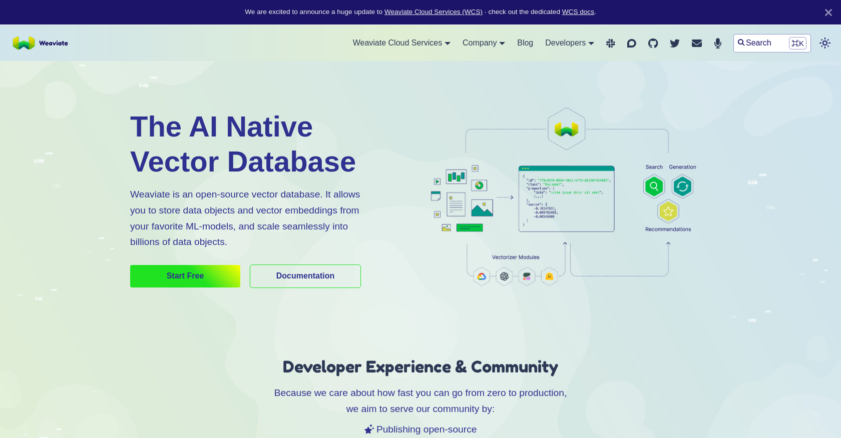 Weaviate - Screenshot showing the interface and features of this AI tool
