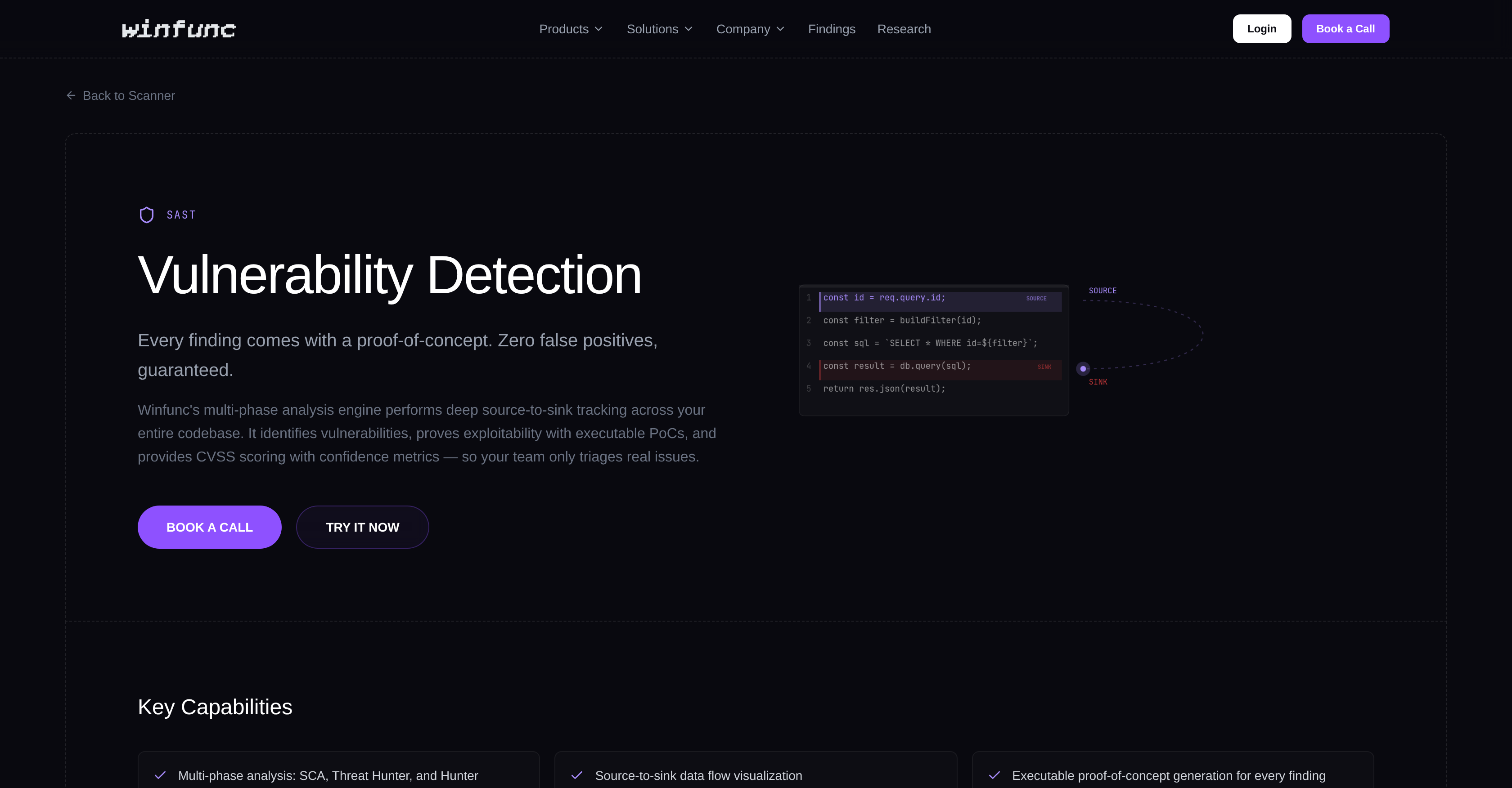 Winfunc - Screenshot showing the interface and features of this AI tool