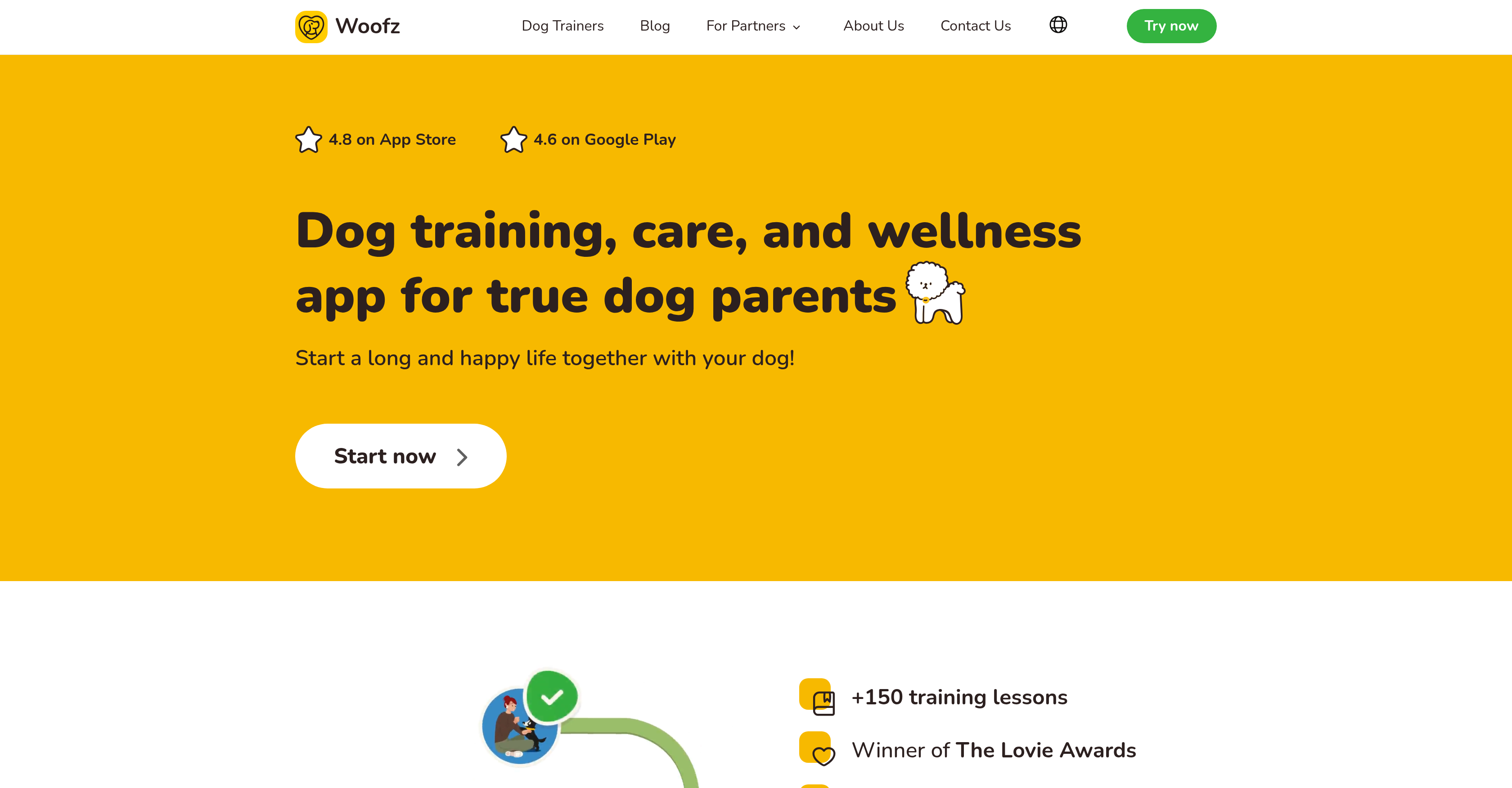 Woofz - Screenshot showing the interface and features of this AI tool