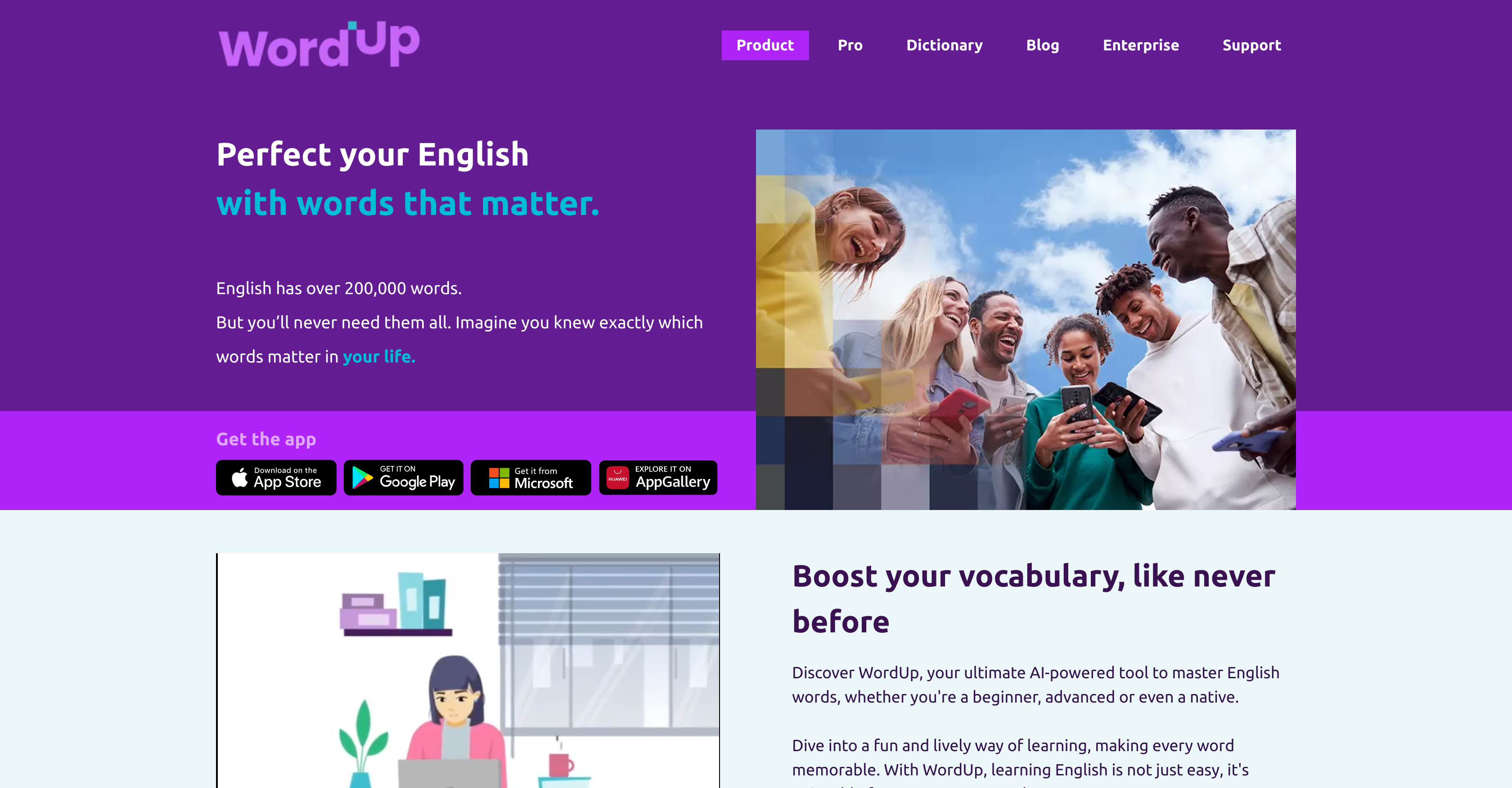 WordUp App - Screenshot showing the interface and features of this AI tool