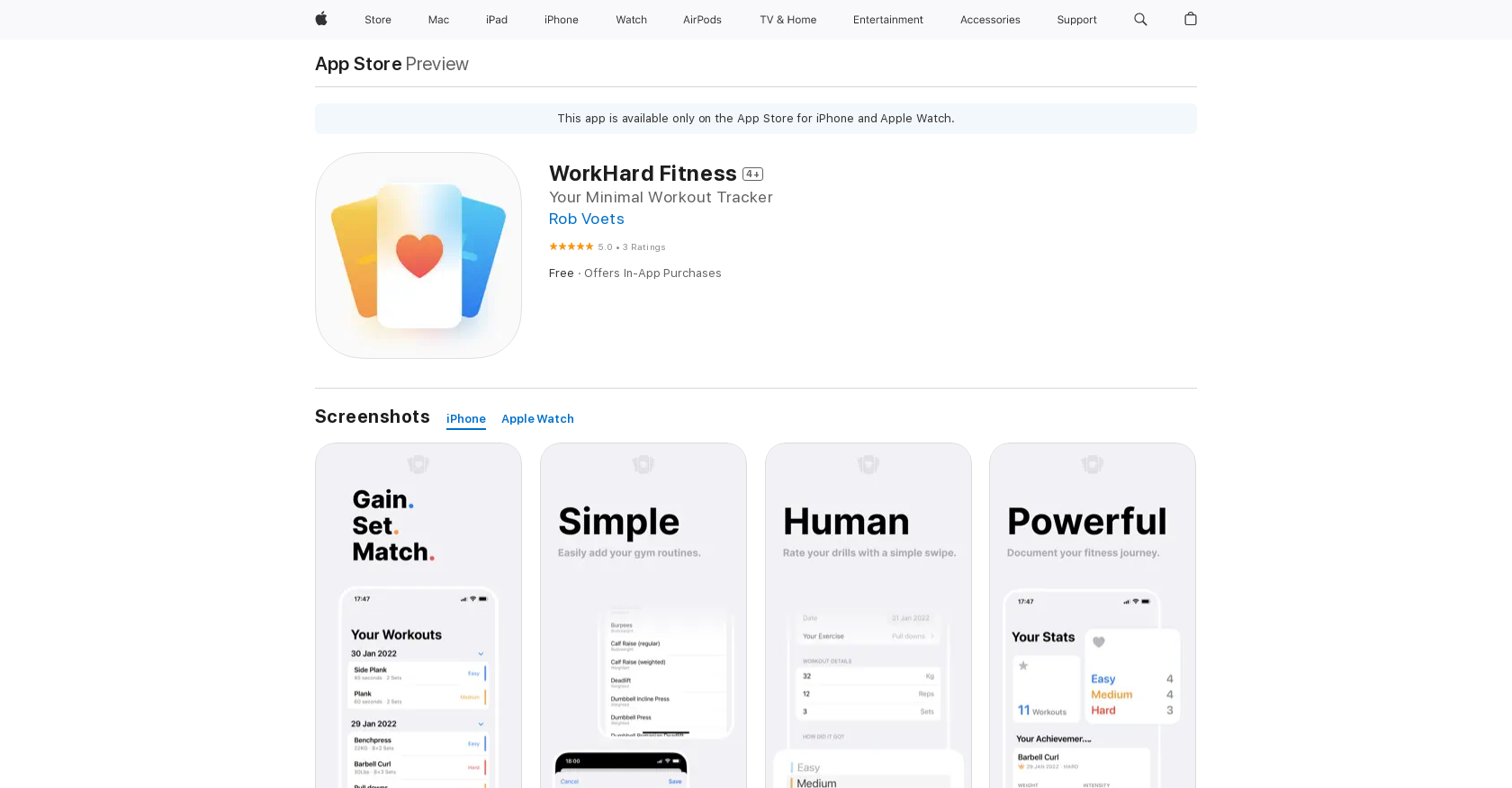 WorkHard Fitness - Screenshot showing the interface and features of this AI tool