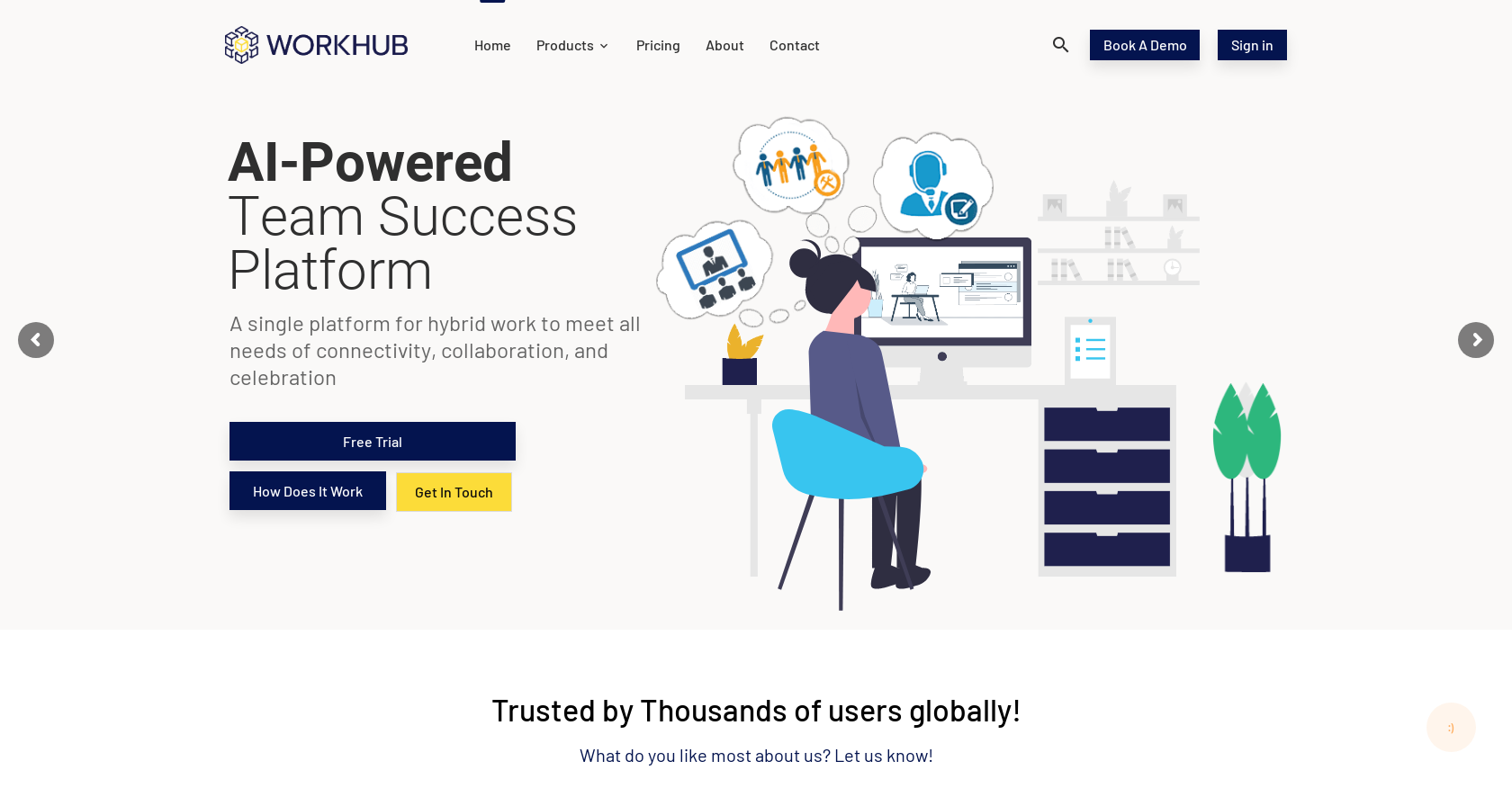 WorkHub - Screenshot showing the interface and features of this AI tool
