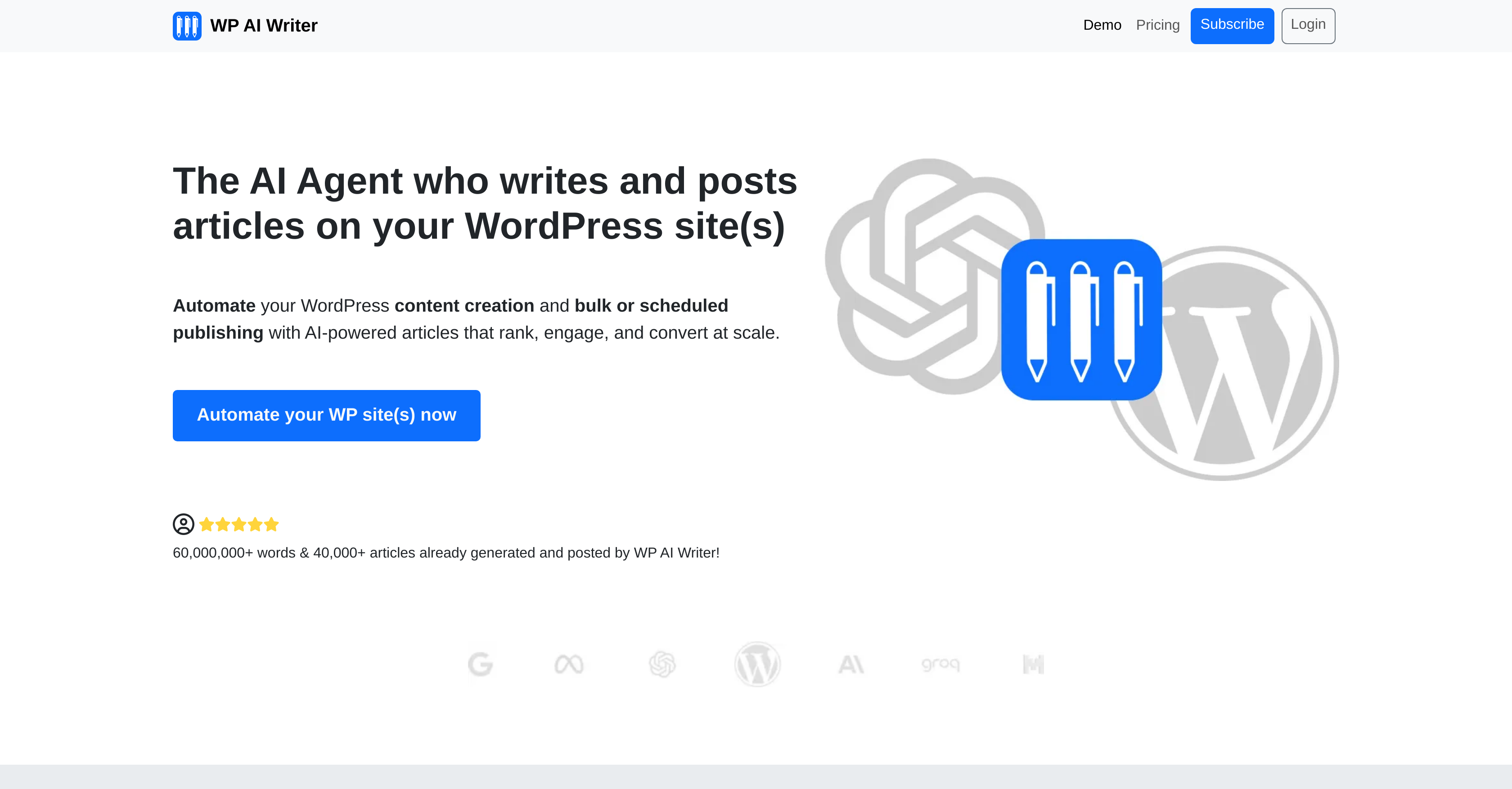 WP AI Writer - Screenshot showing the interface and features of this AI tool