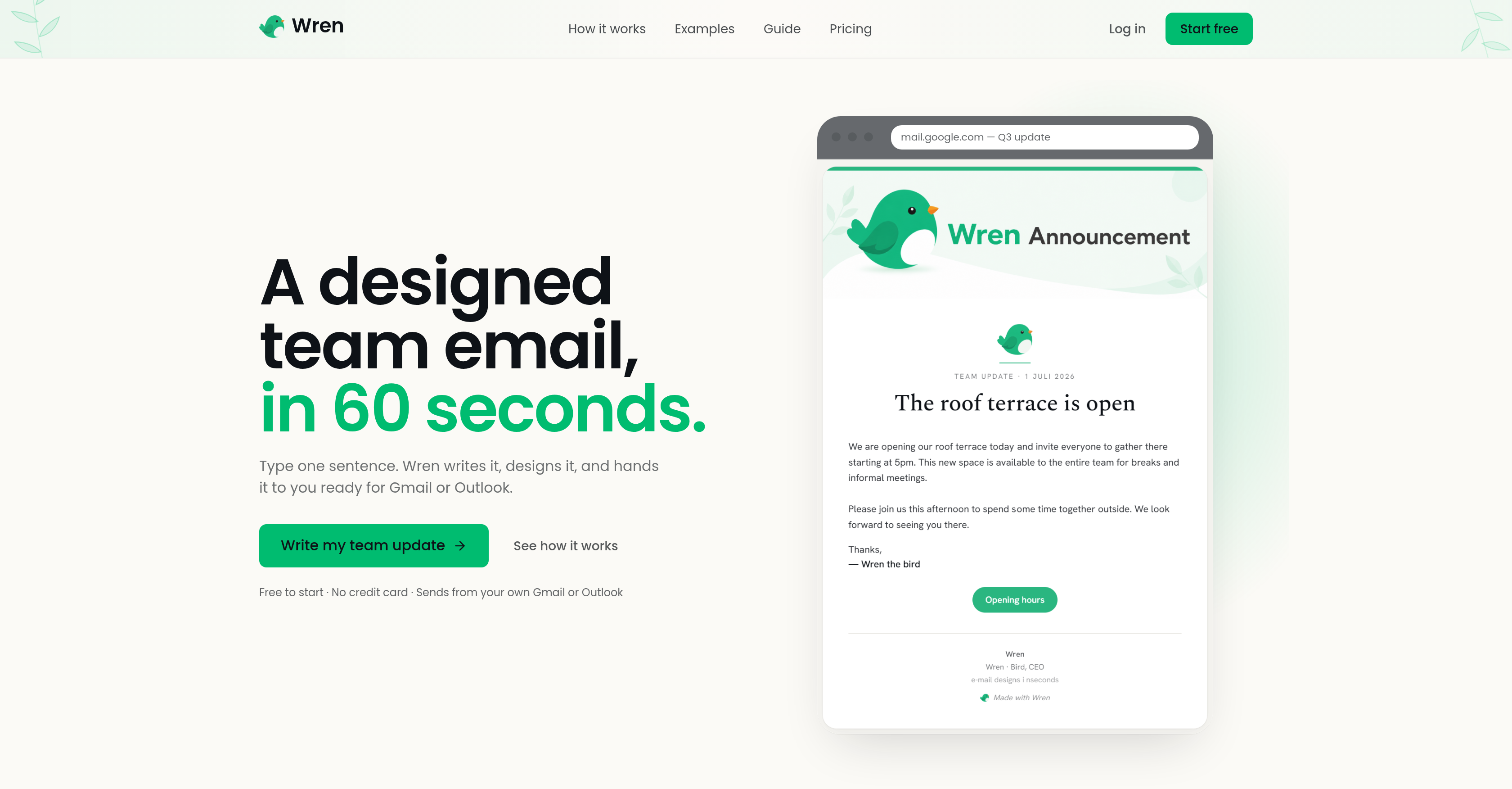 Wren - Screenshot showing the interface and features of this AI tool