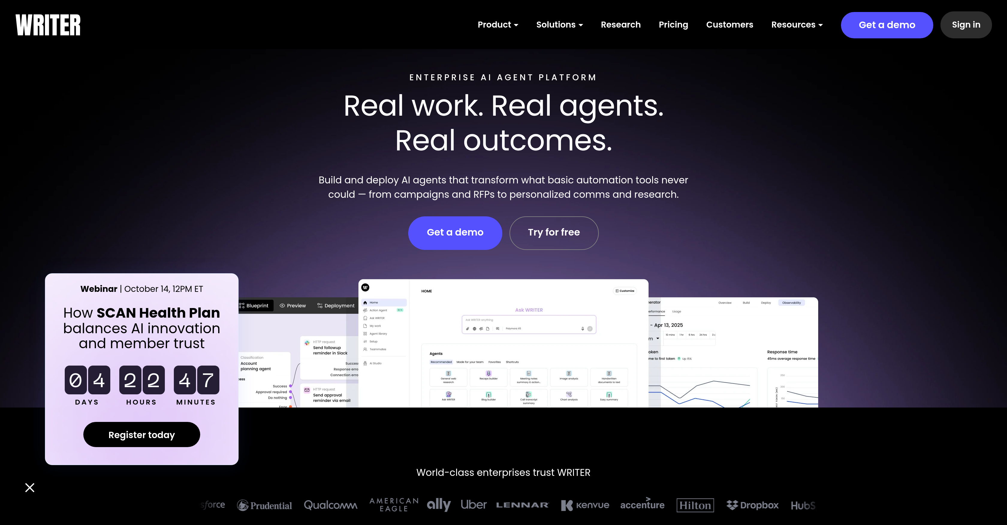 Writer - Screenshot showing the interface and features of this AI tool