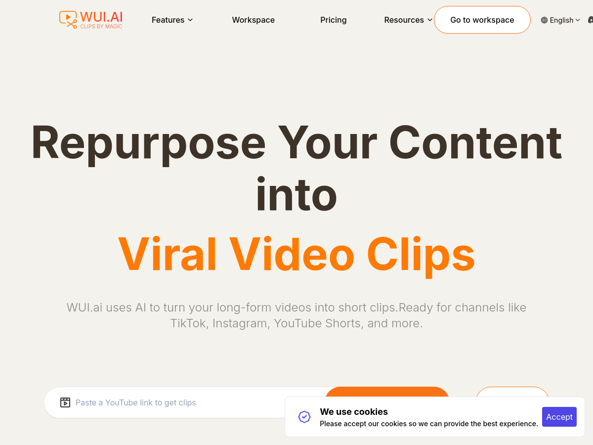 WUI.AI - Screenshot showing the interface and features of this AI tool
