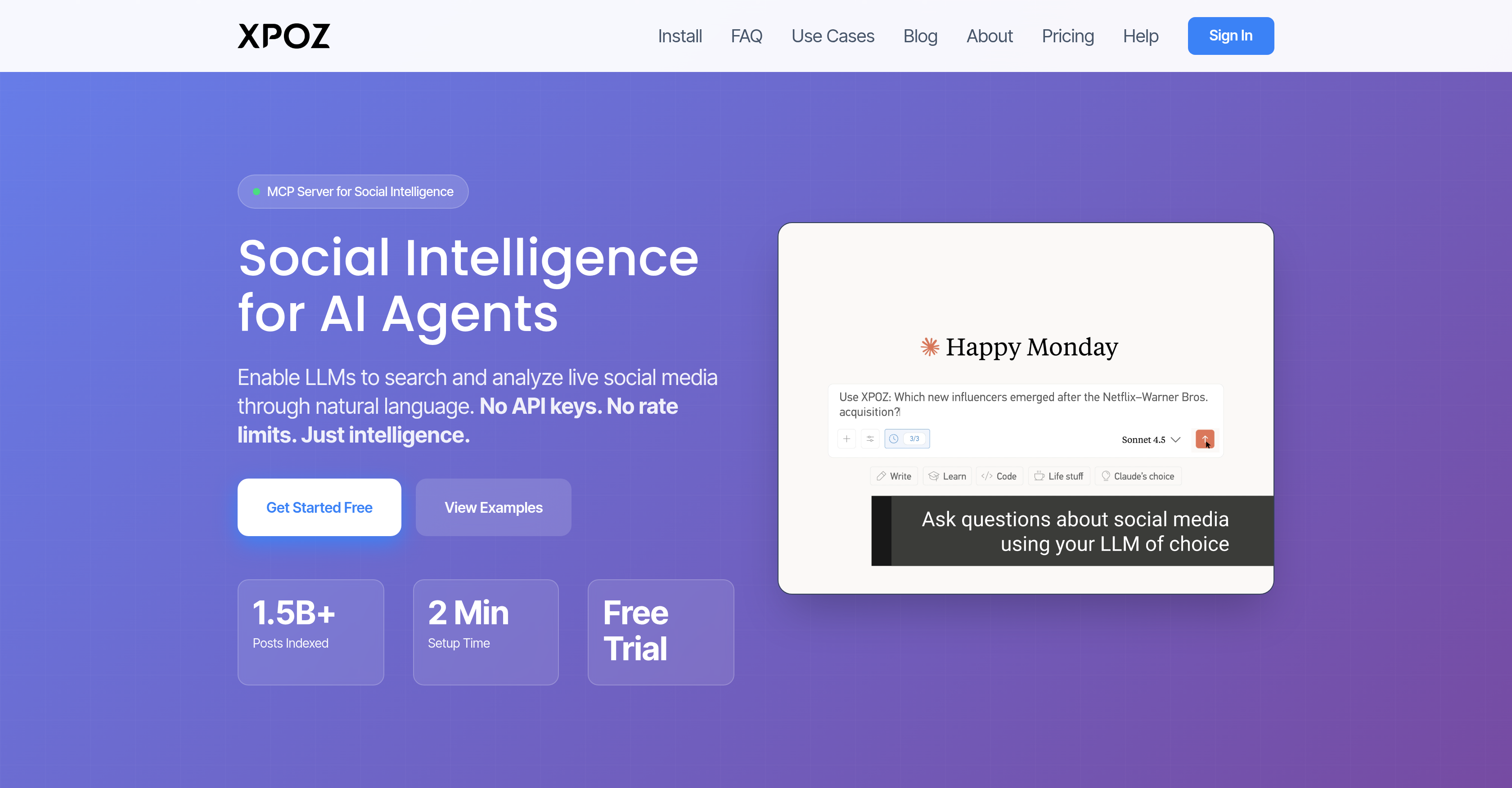 Xpoz MCP - Screenshot showing the interface and features of this AI tool