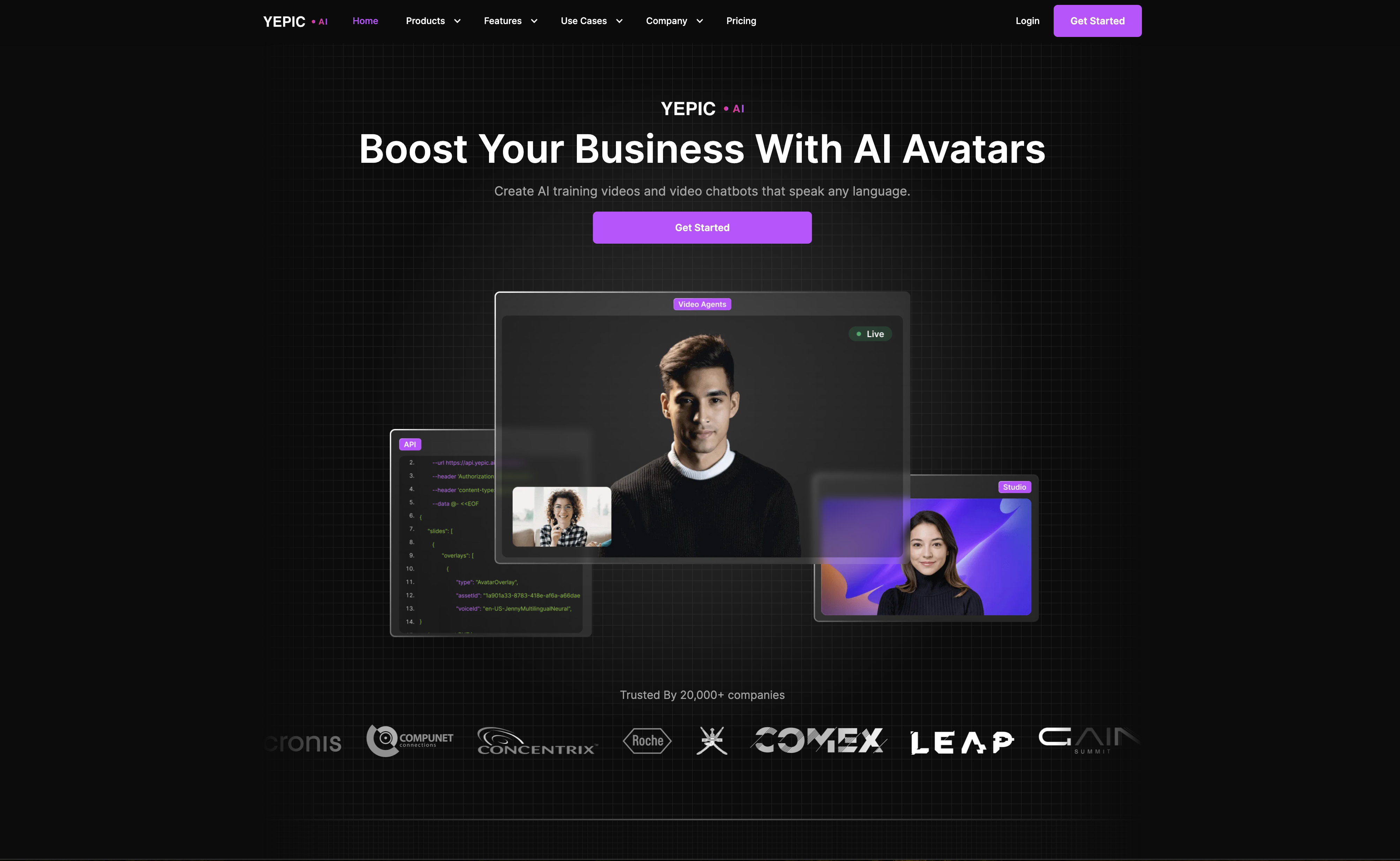 Yepic AI - Screenshot showing the interface and features of this AI tool