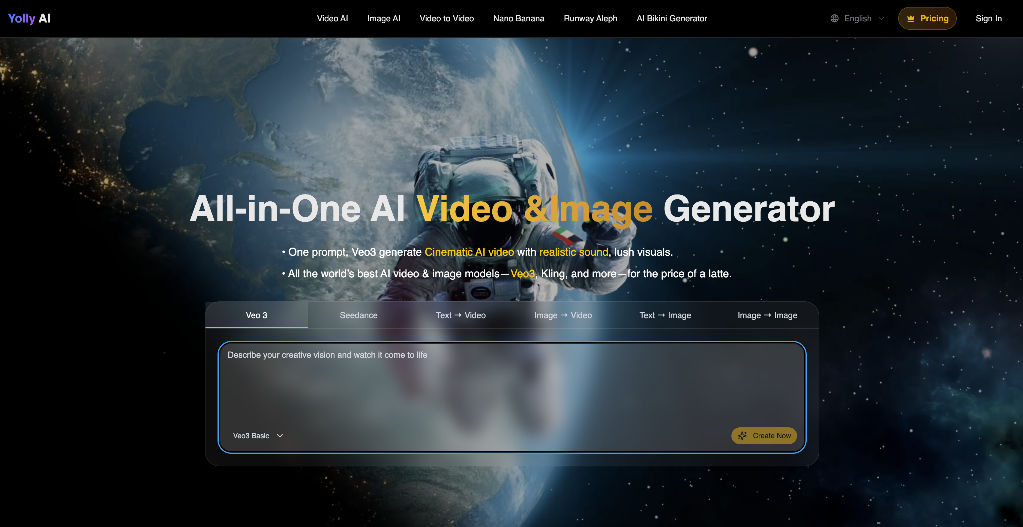 Yolly AI - Screenshot showing the interface and features of this AI tool