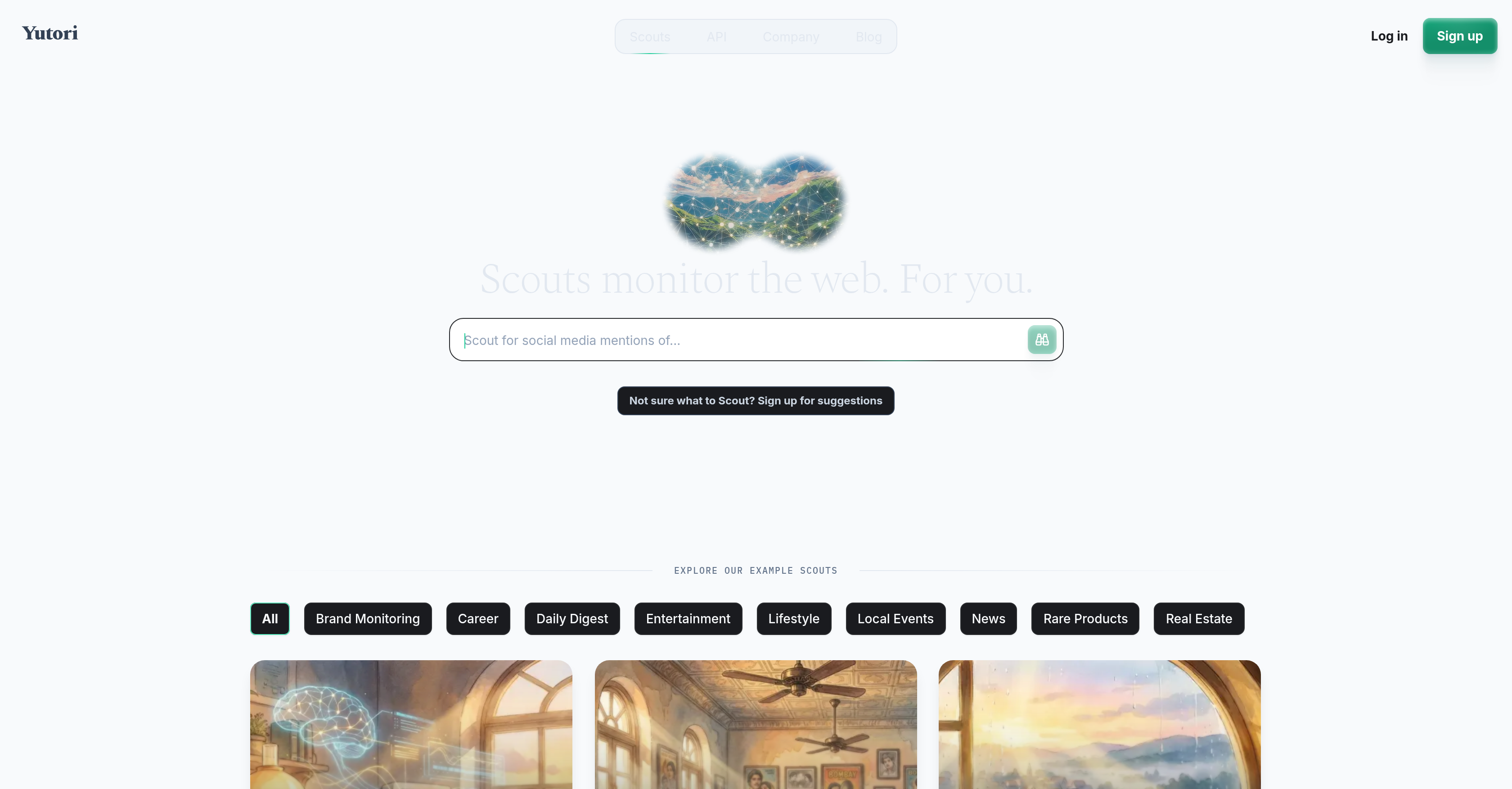 Yutori - Screenshot showing the interface and features of this AI tool