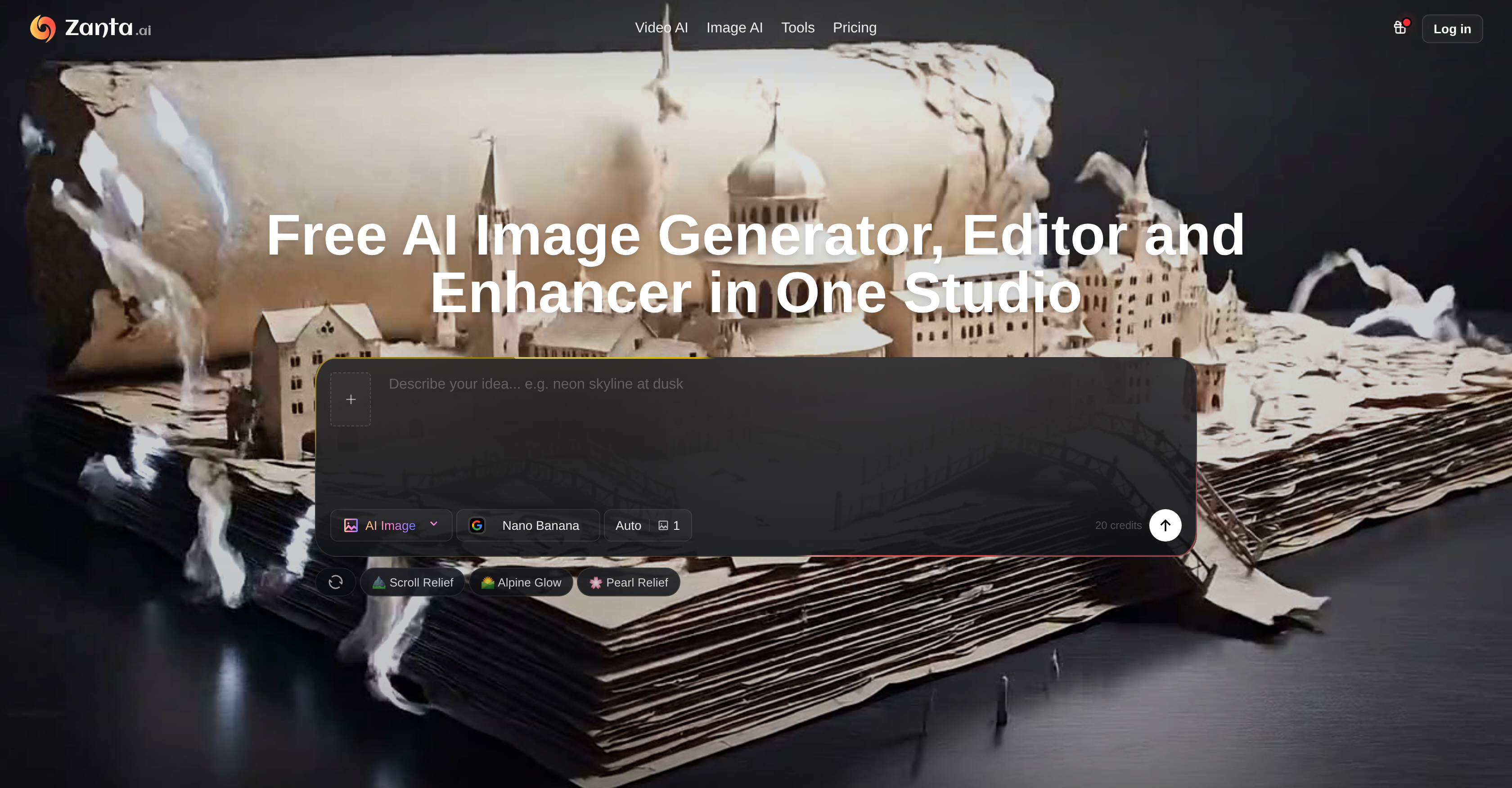 Zanta AI | Image Generator - Screenshot showing the interface and features of this AI tool