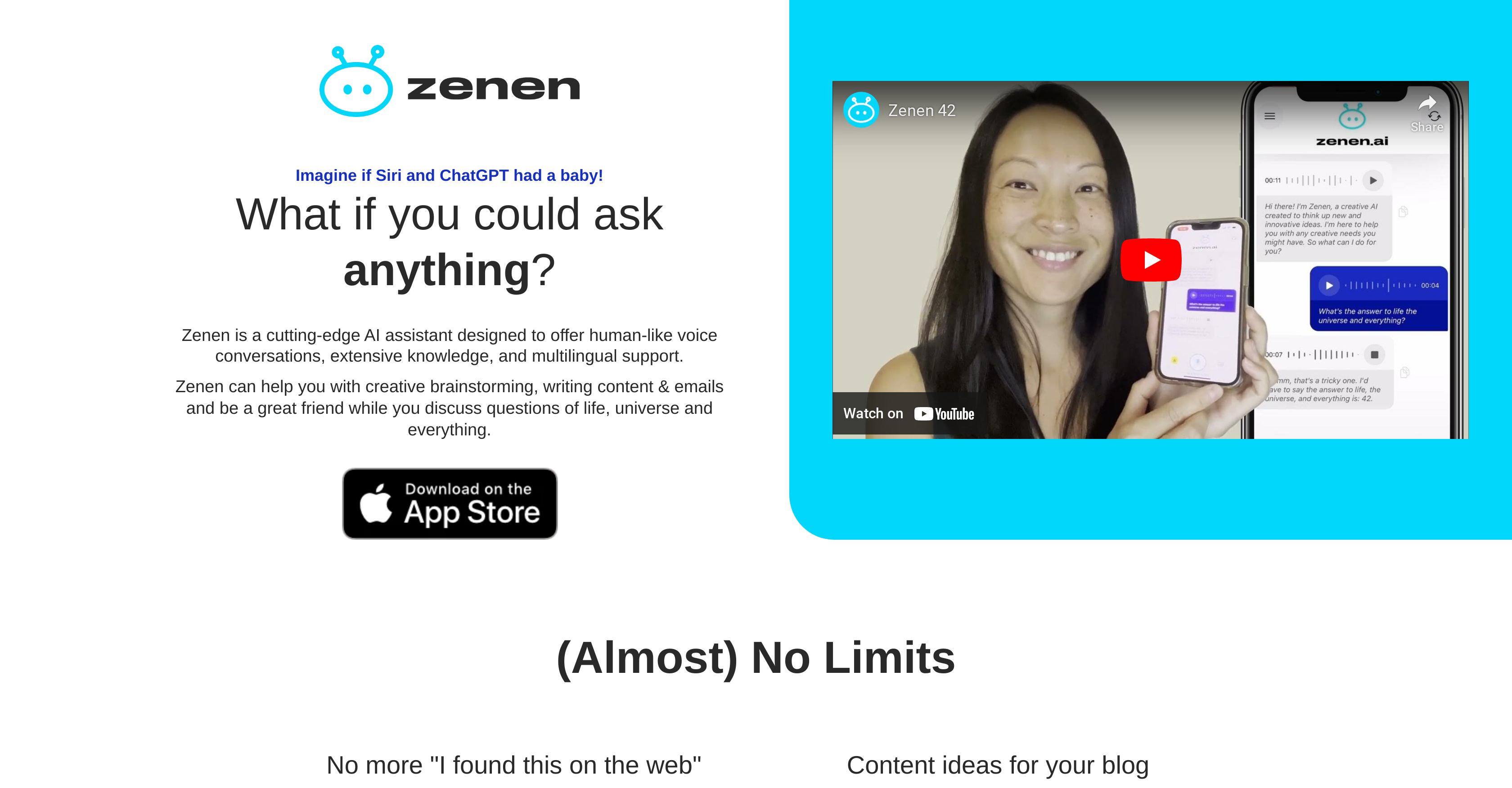 Zenen AI - Screenshot showing the interface and features of this AI tool