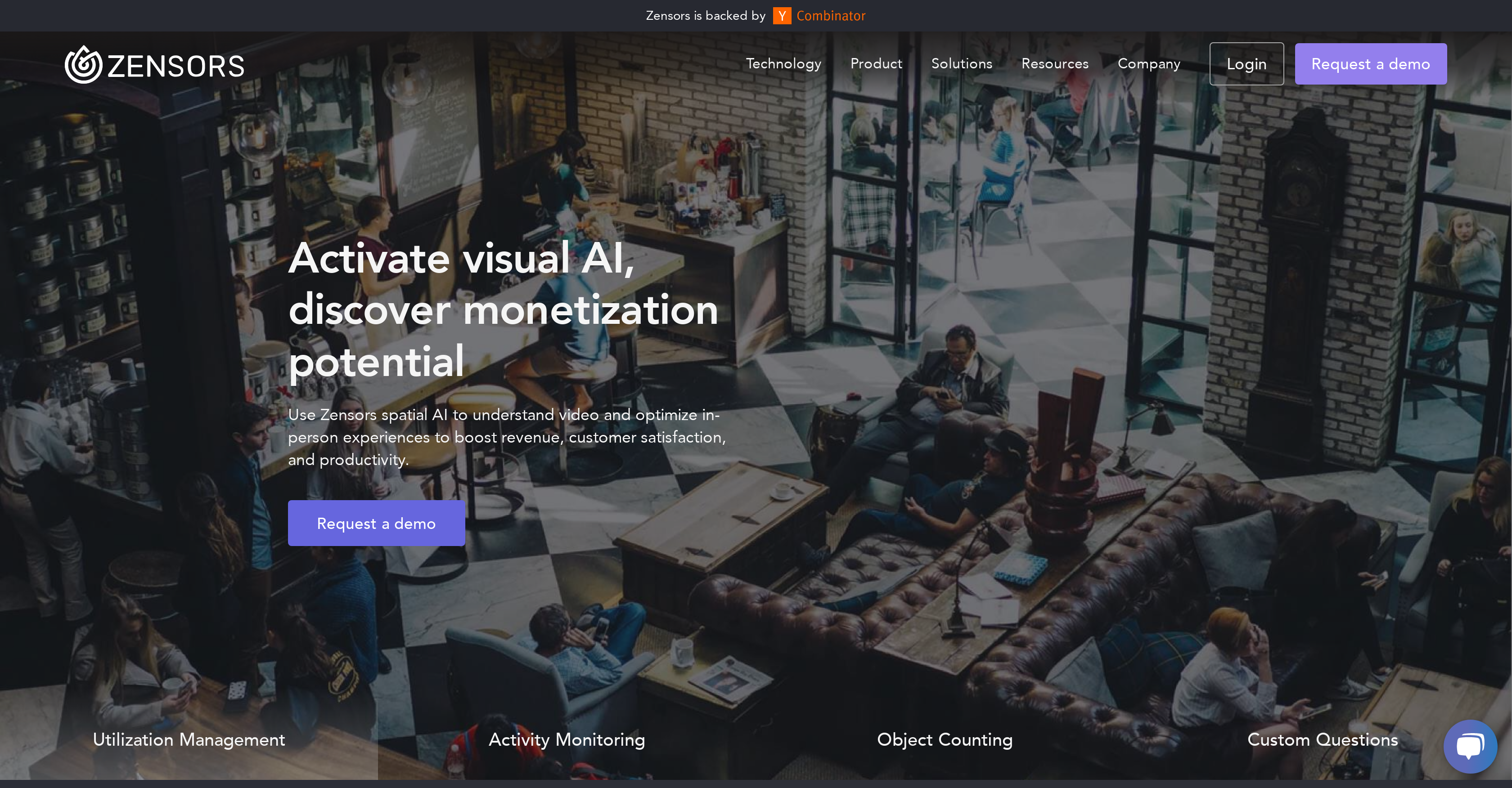 Zensors - Screenshot showing the interface and features of this AI tool