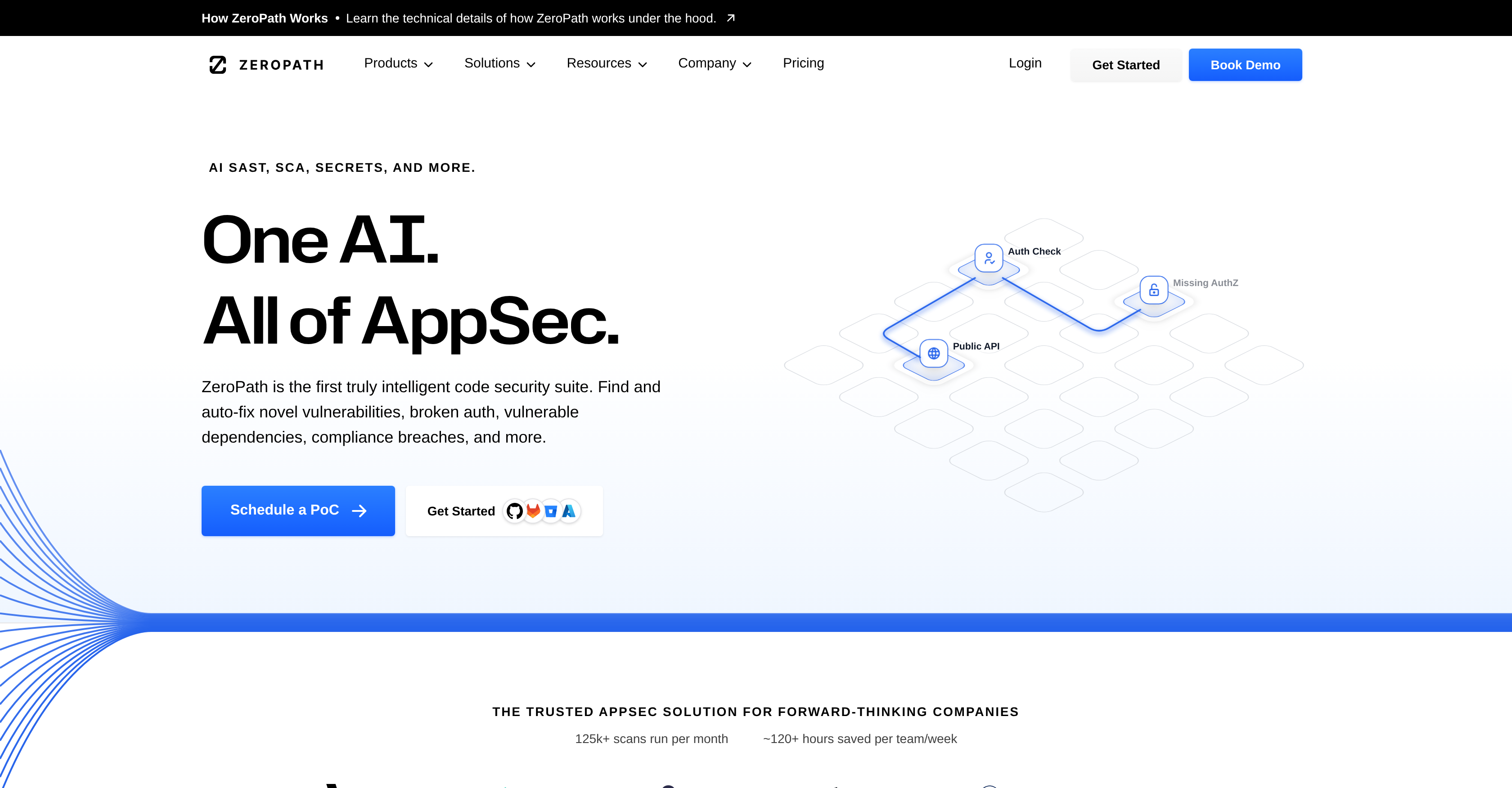 ZeroPath - Screenshot showing the interface and features of this AI tool