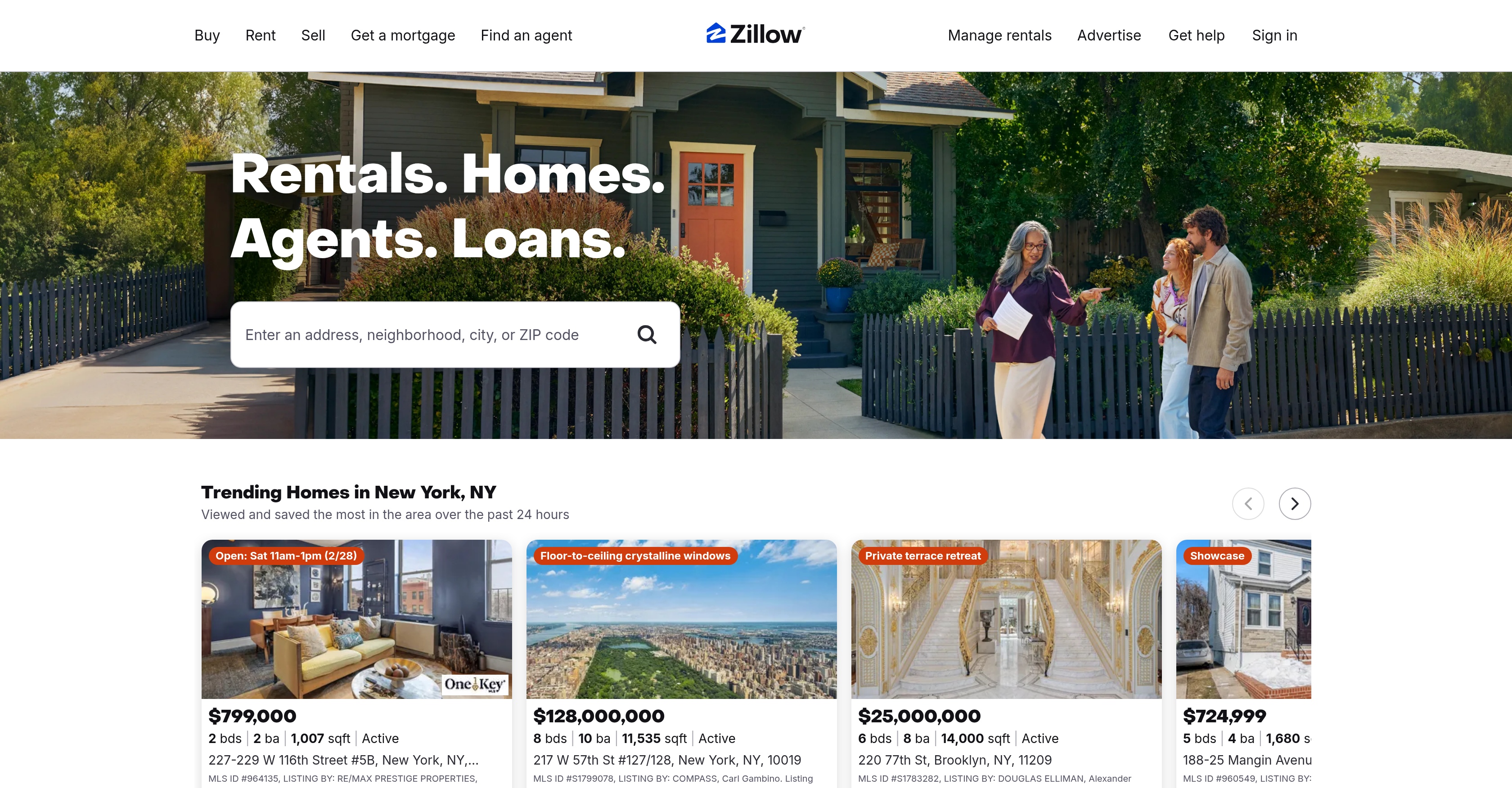 Zillow - Screenshot showing the interface and features of this AI tool